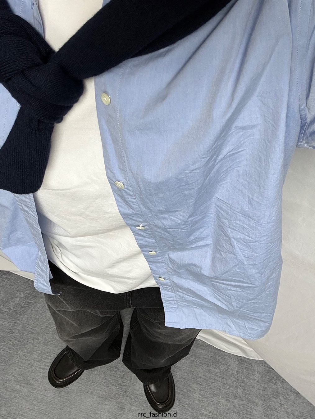 LOSTGARDEN UNIFORM Wide Loafer Vintage Brown 착용 스타일 - 3