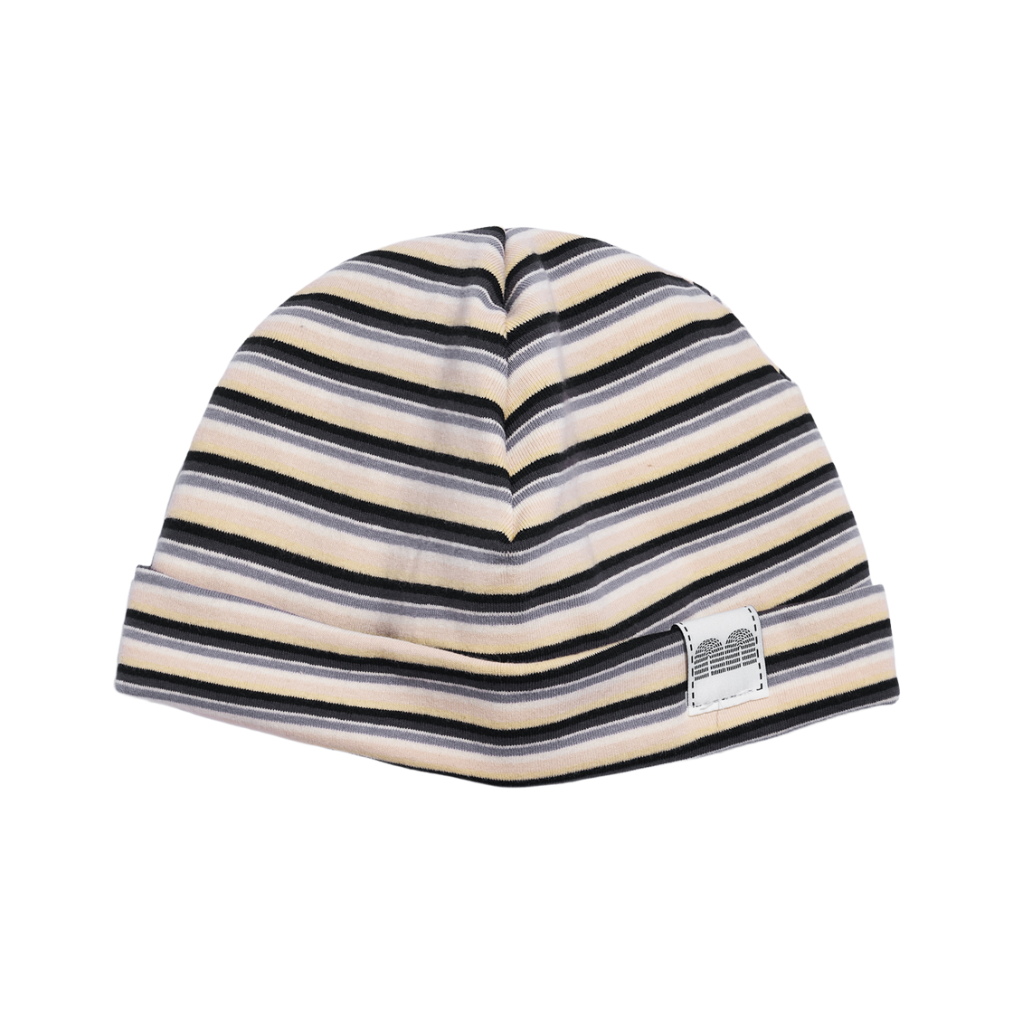 낫뉴 nn 라벨 스트라이프 비니 블랙(Not New Nn Label Stripe Beanie Black) - 2