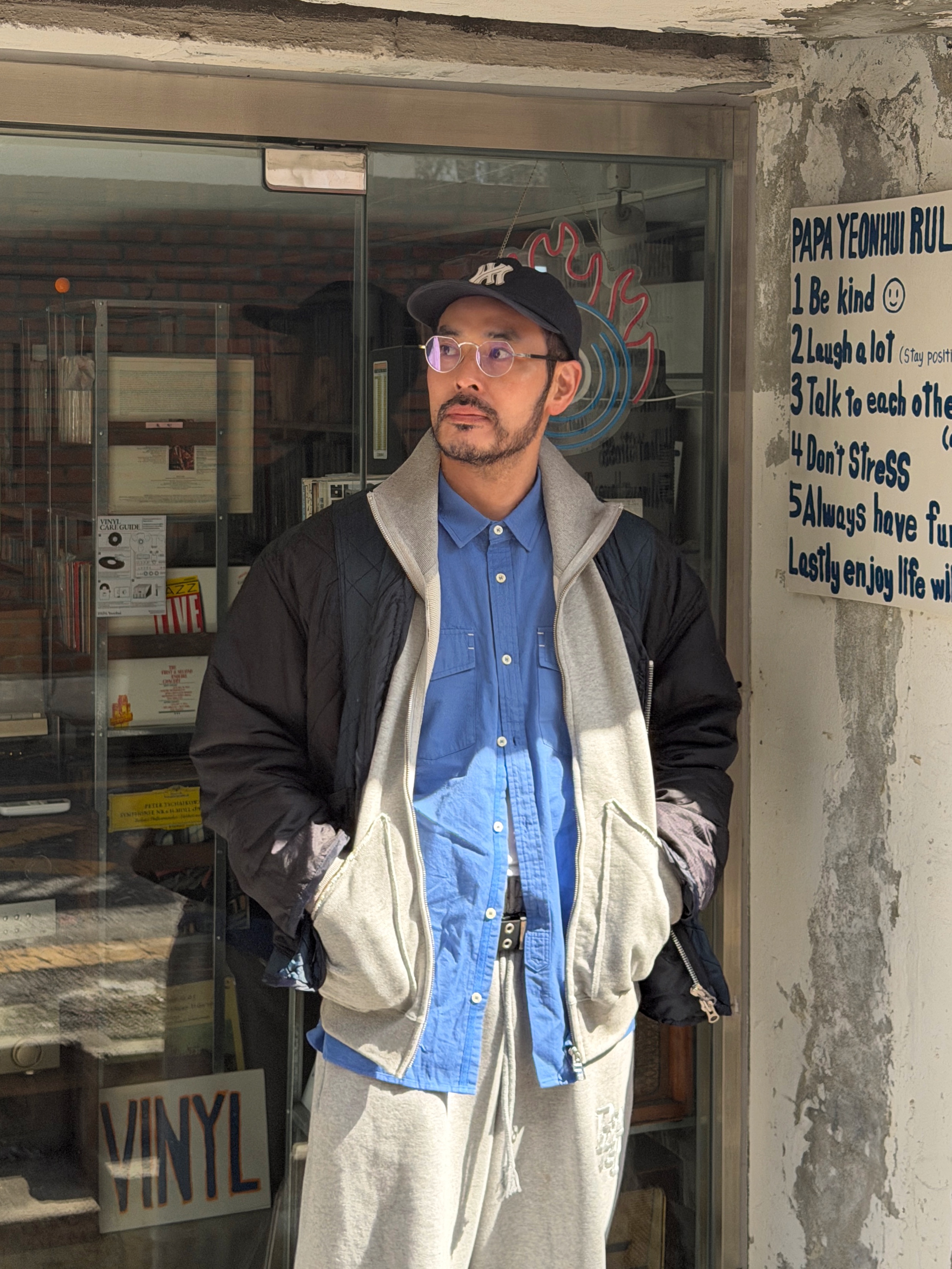 [더블적립]Farfromwhat Far Patch Logo Cap Brown 착용 스타일 - 5