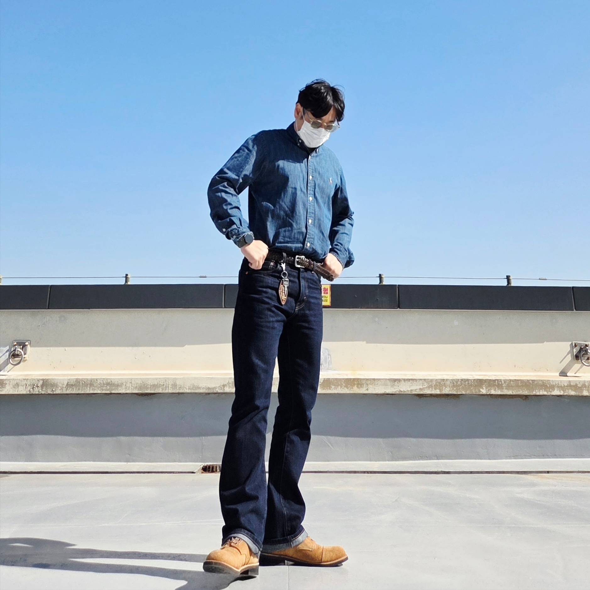 JOSEPHT WorkBoots Beige, Ogarp Metal Keyring Silver ์ฐฉ์ฉ ์คํ์ผ - 4