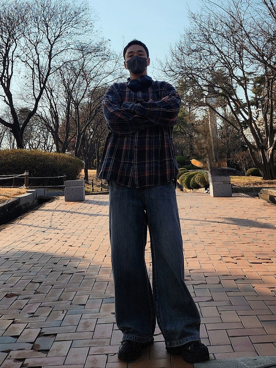 Juun.J Island Washing Check Loose Fit Shirt Orange - 25FW, Sony WH-1000XM6 Midnight Blue (Korean Ver.) 착용 스타일 - 1