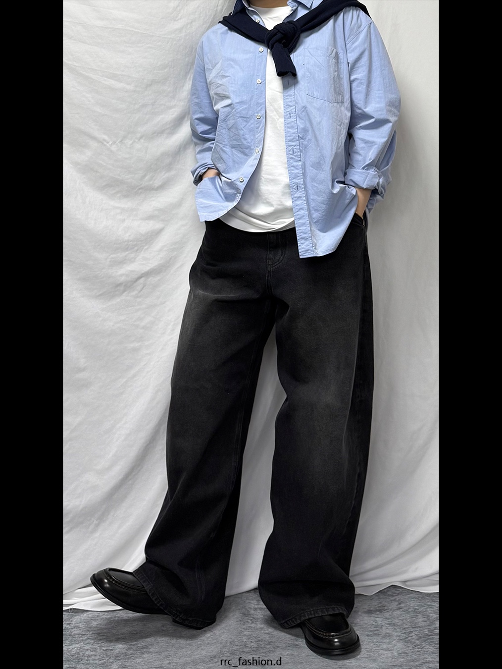 LOSTGARDEN UNIFORM Wide Loafer Vintage Brown 착용 스타일 - 1