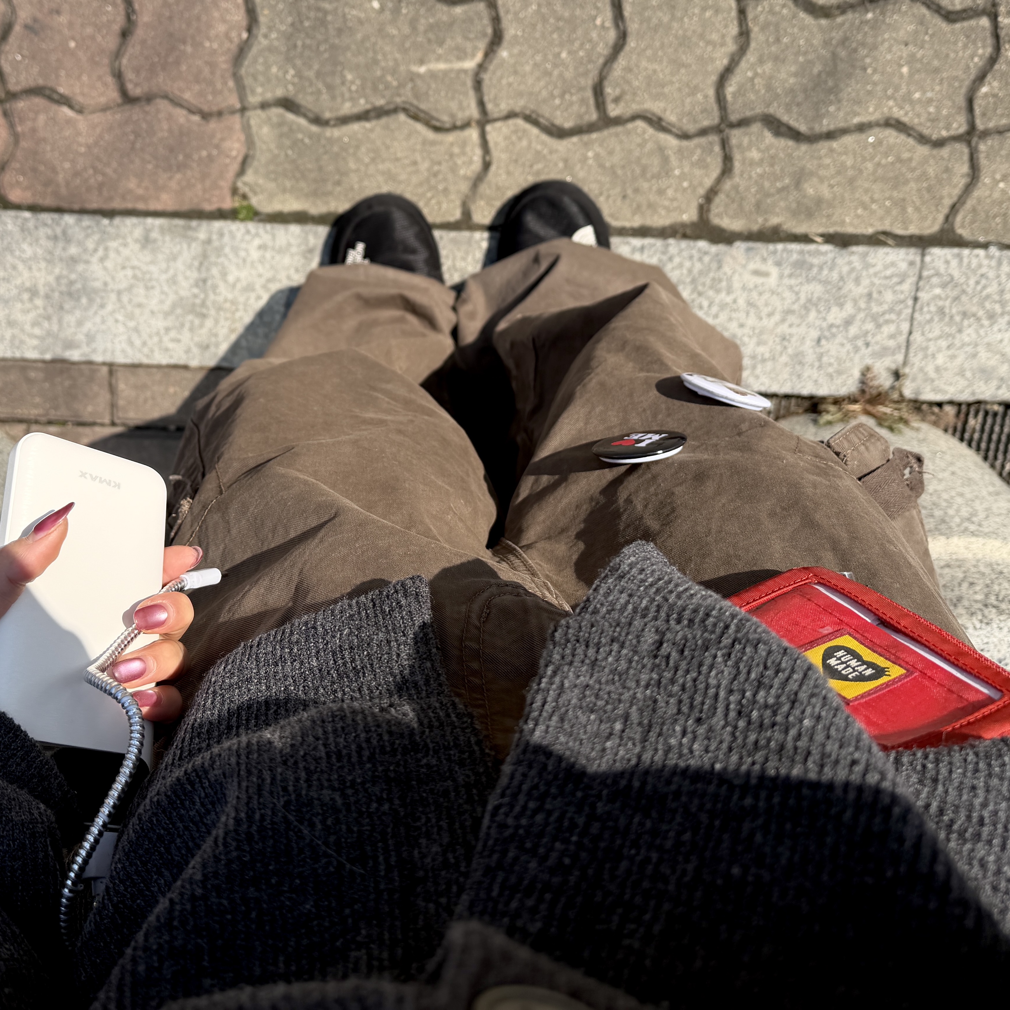 Human Made Military Card Case Red 착용 스타일 - 3