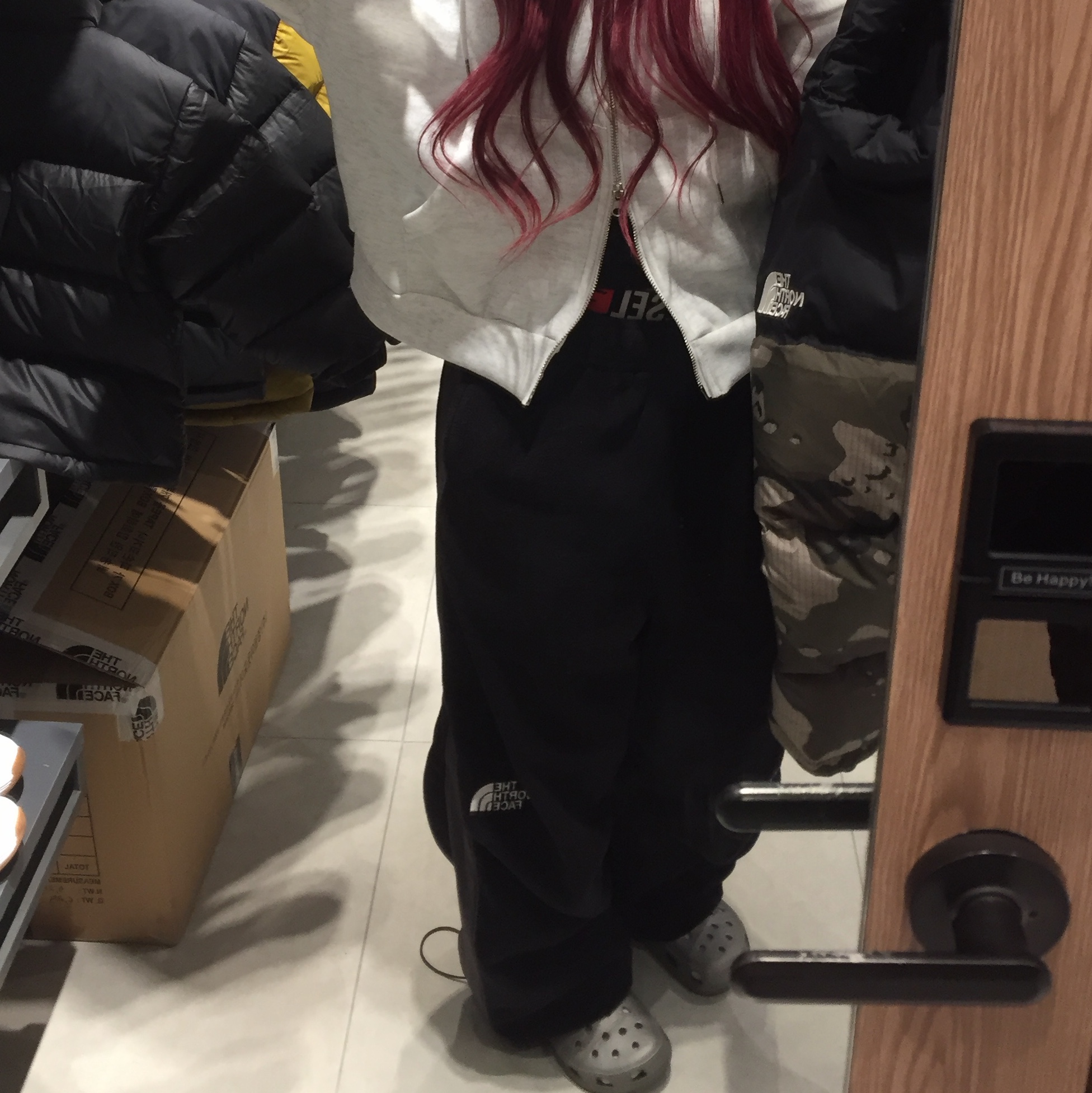 The North Face Banff Fleece Pants Black 착용 스타일 - 1