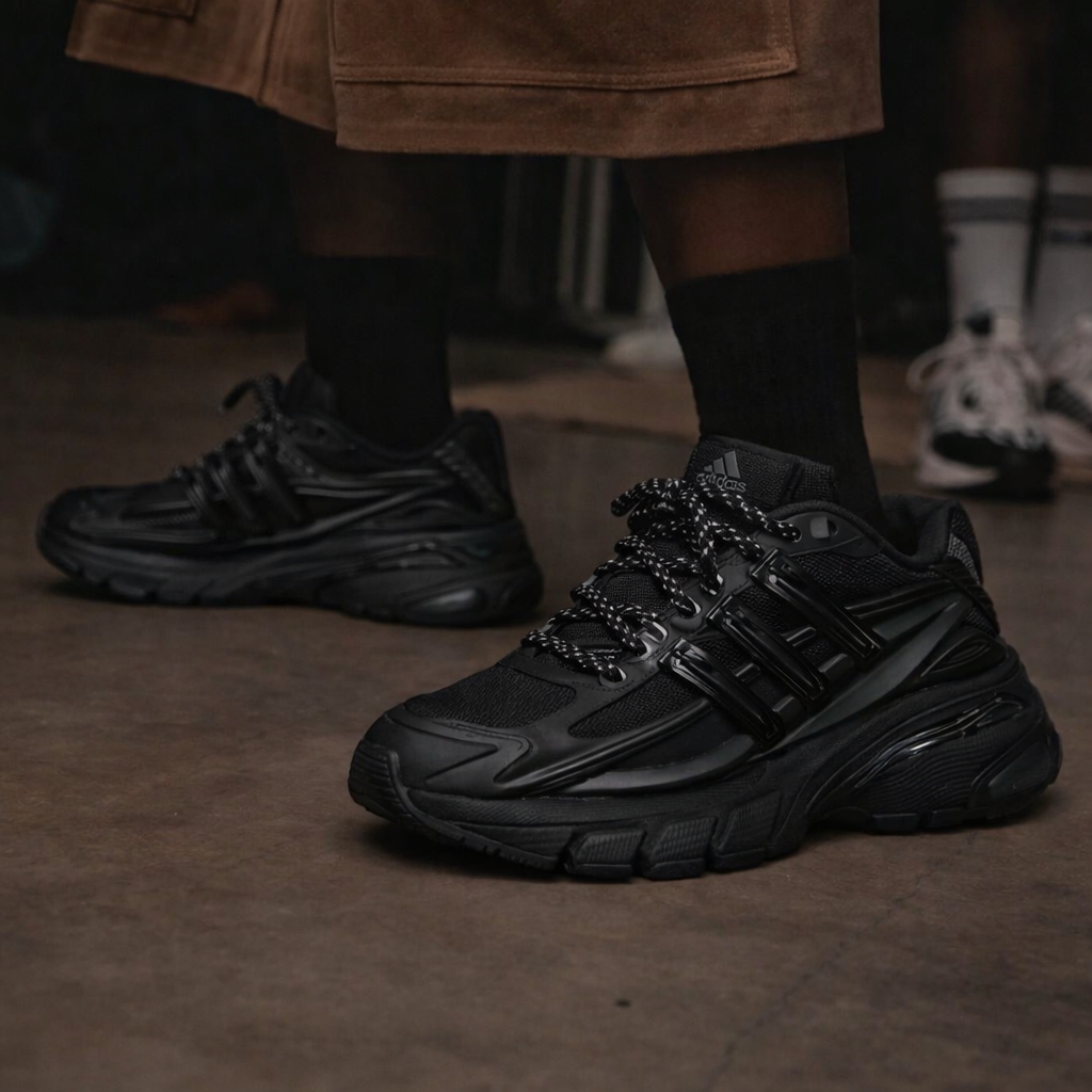 Adidas x Pharrell Williams Virginia Adistar Jellyfish Triple Black 착용 스타일 - 1