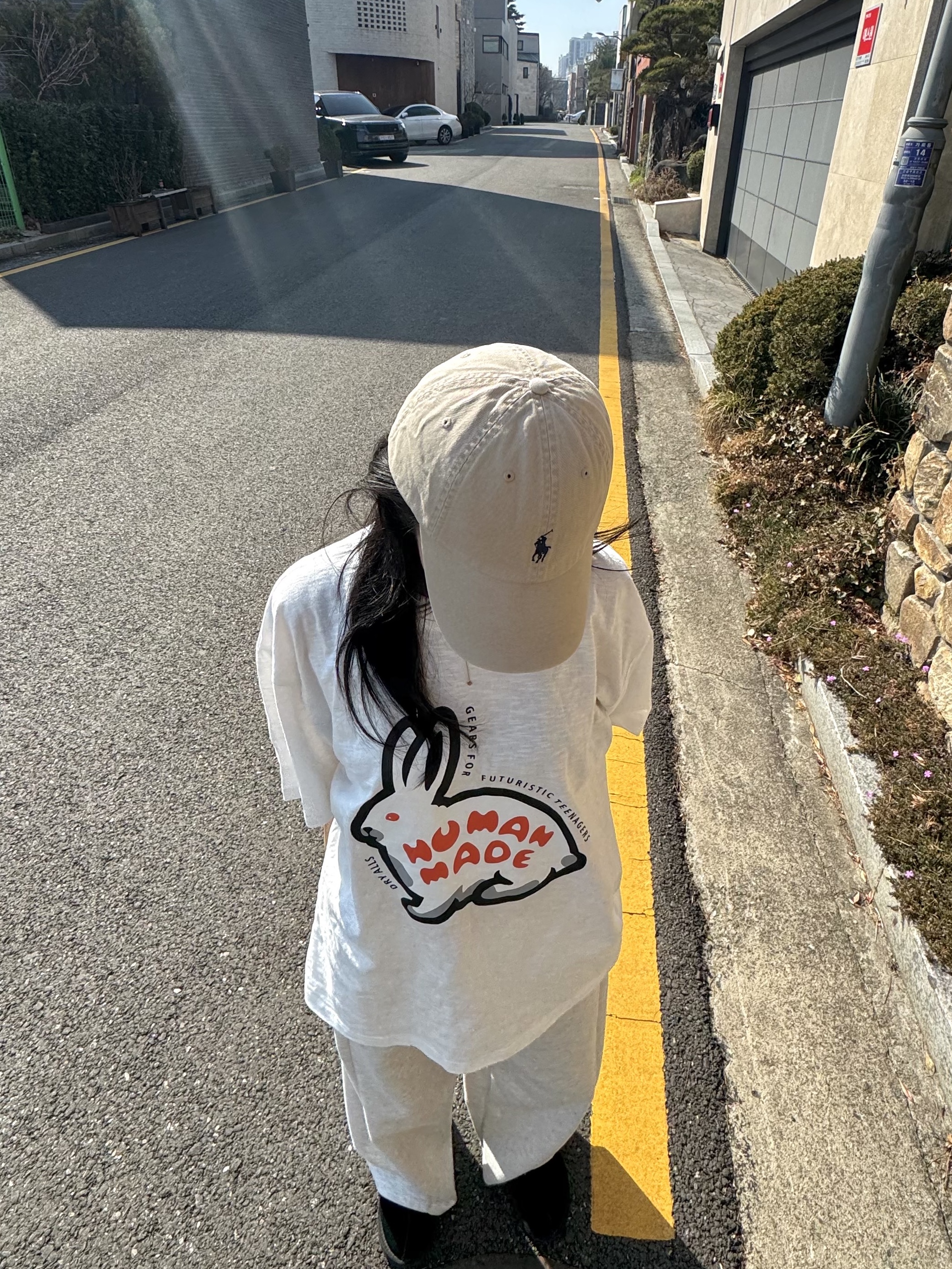 [20% 적립] Polo Ralph Lauren Cotton Chino Baseball Cap Nubuck Relay Blue - 25SS, Human Made Graphic T-Shirt #13 White 착용 스타일 - 2