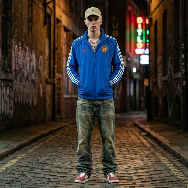 Adidas Manchester United UBP Track Top Blue - KR Sizing 착용 스타일