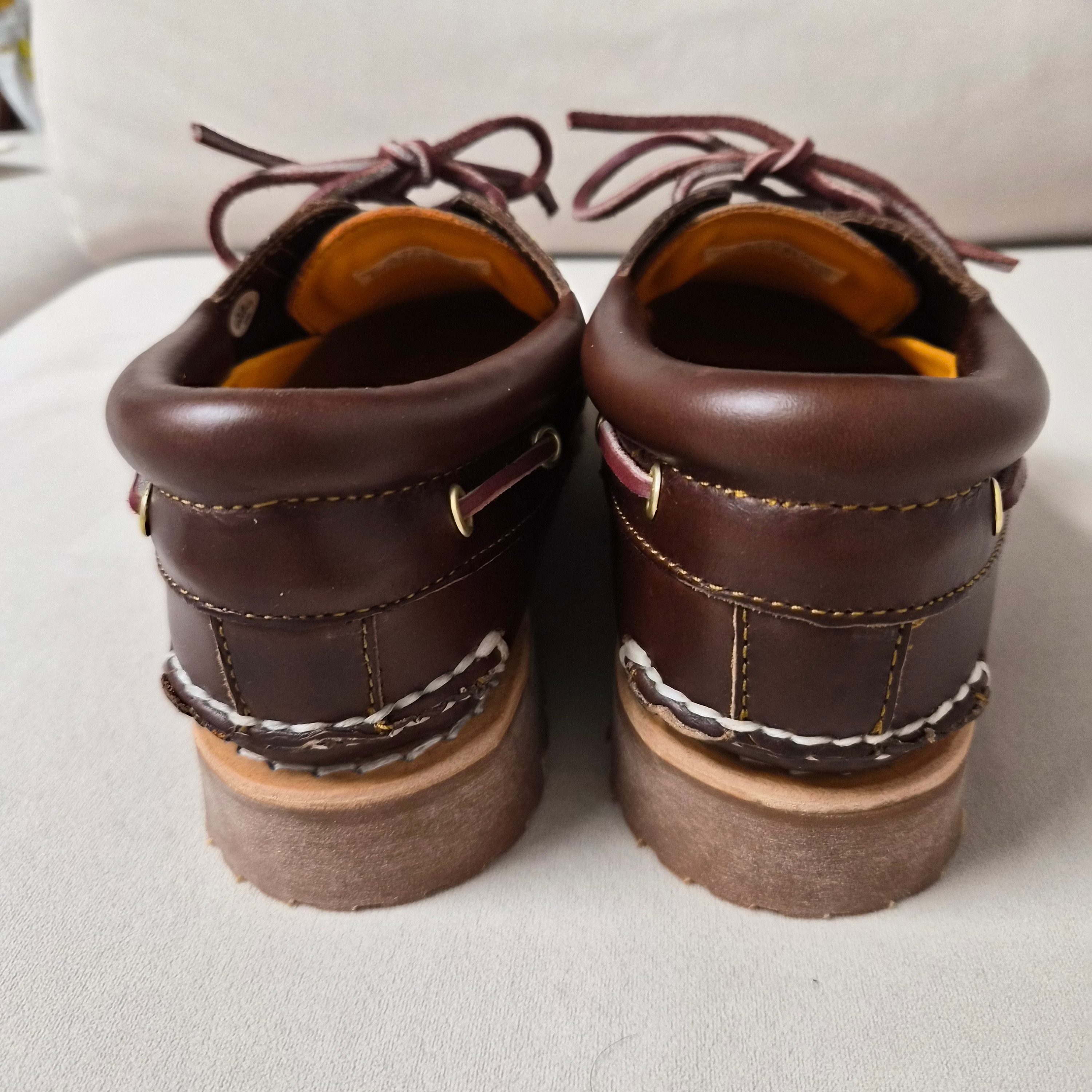 Timberland Classic 3-Eye Boat Shoes Brown - Wide 착용 스타일 - 3