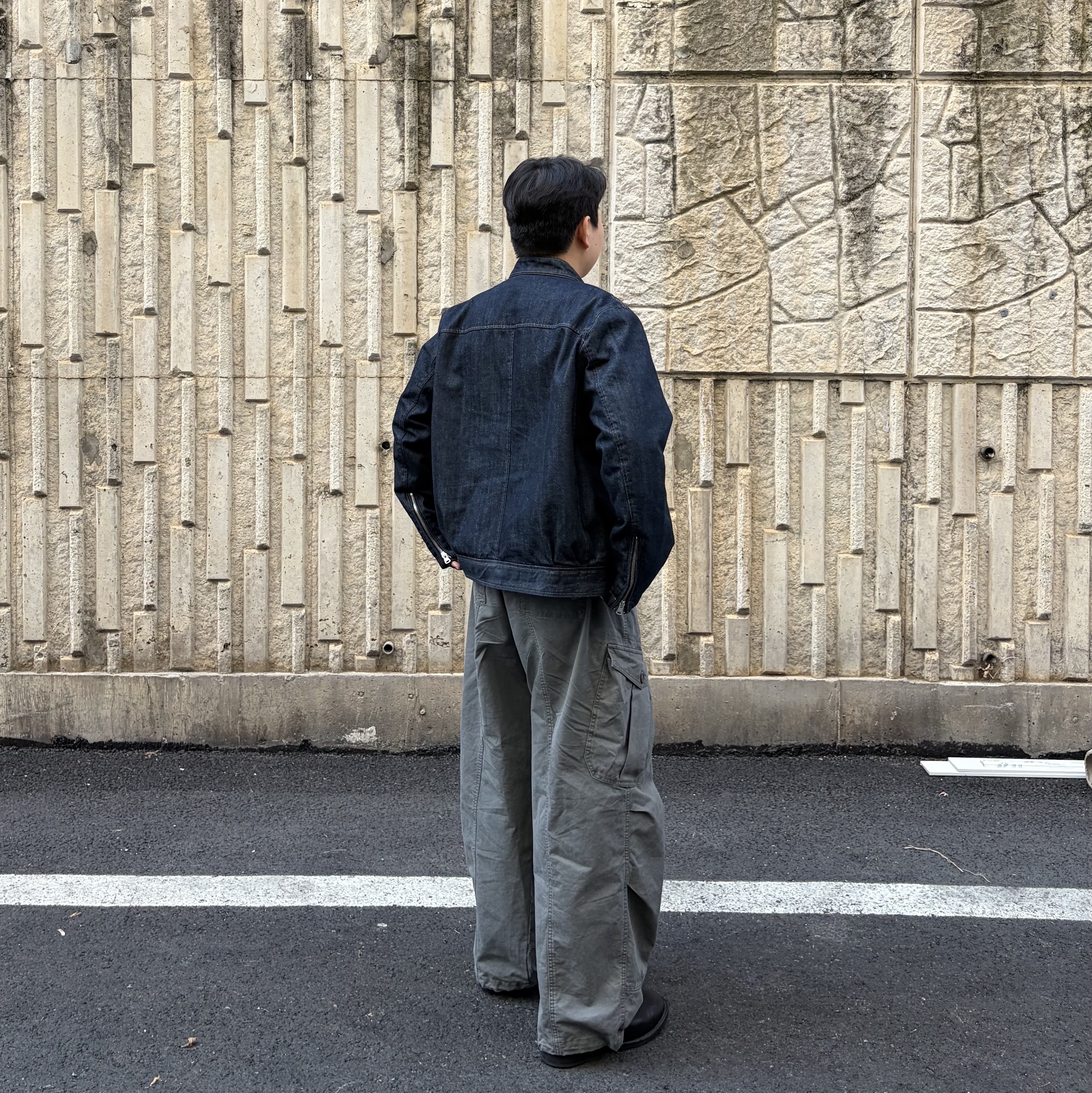 LOSTGARDEN Uniform Washed Derby Black 착용 스타일 - 1