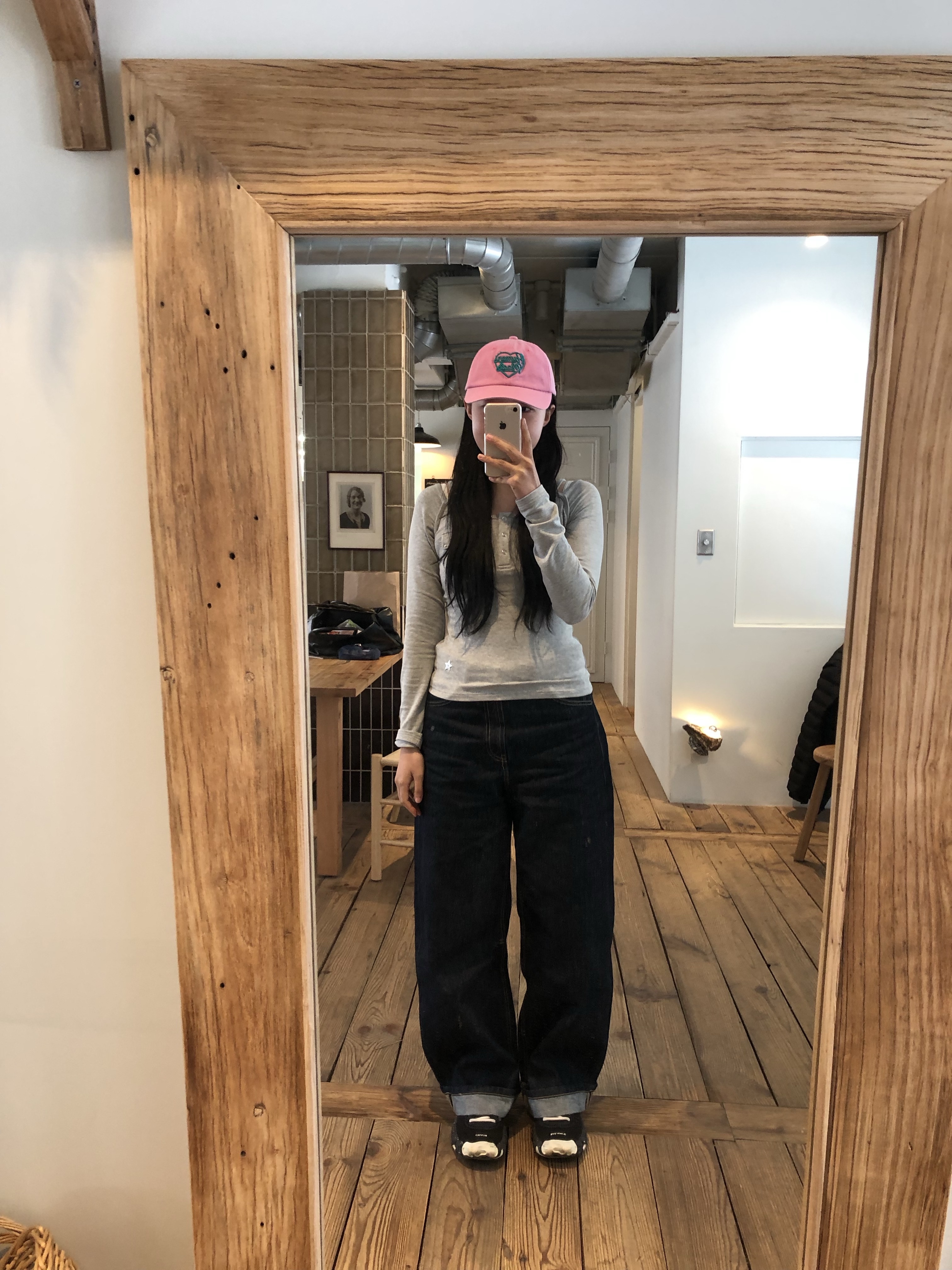 Human Made 6 Panel Cap #1 Pink, Nike x Undercover Overbreak SP Black 착용 스타일 - 1