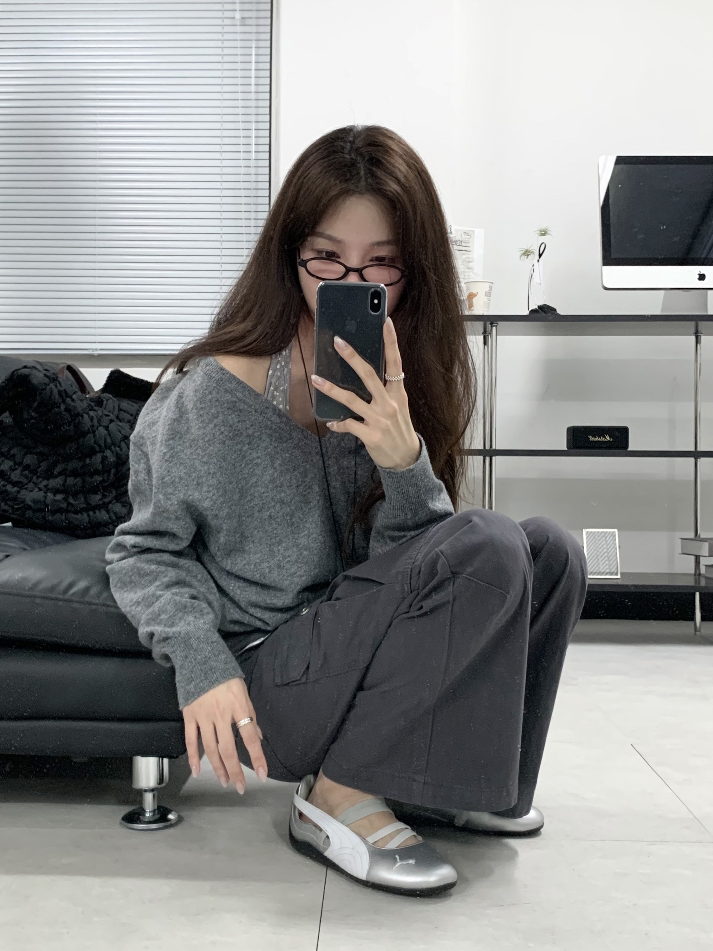 (W) Puma Speedcat Ballet Metallic Puma Silver Puma White, Marshall EmbertonII Black & Brass (Korean Ver.) 착용 스타일