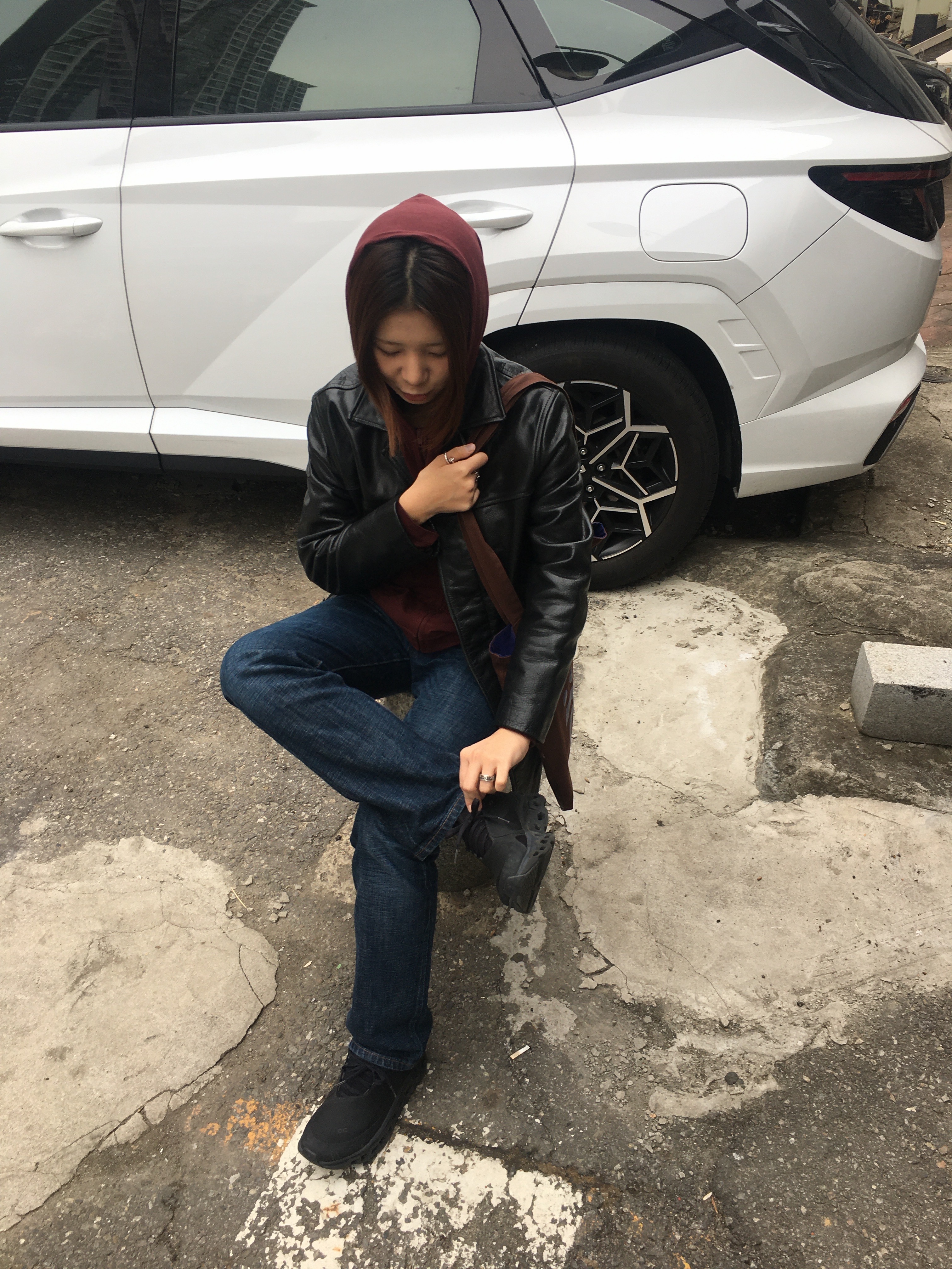 On Running x Post Archive Faction (Paf) Cloudmonster 2 Black Magnet 착용 스타일 - 1