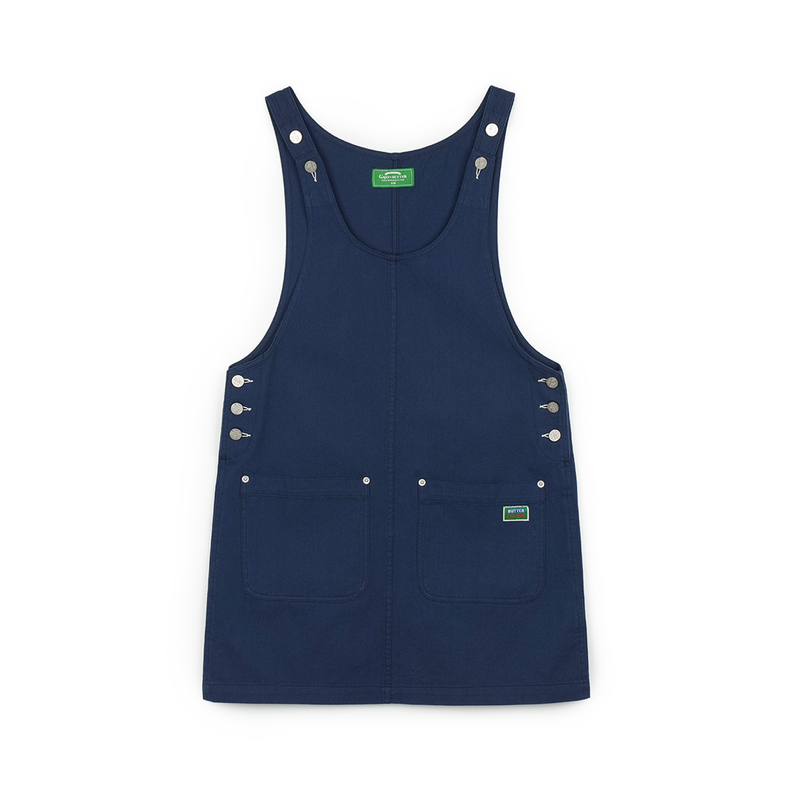 그린버터 포켓 오버롤 드레스 네이비(Greenbutter Pocket Overall Dress Navy)