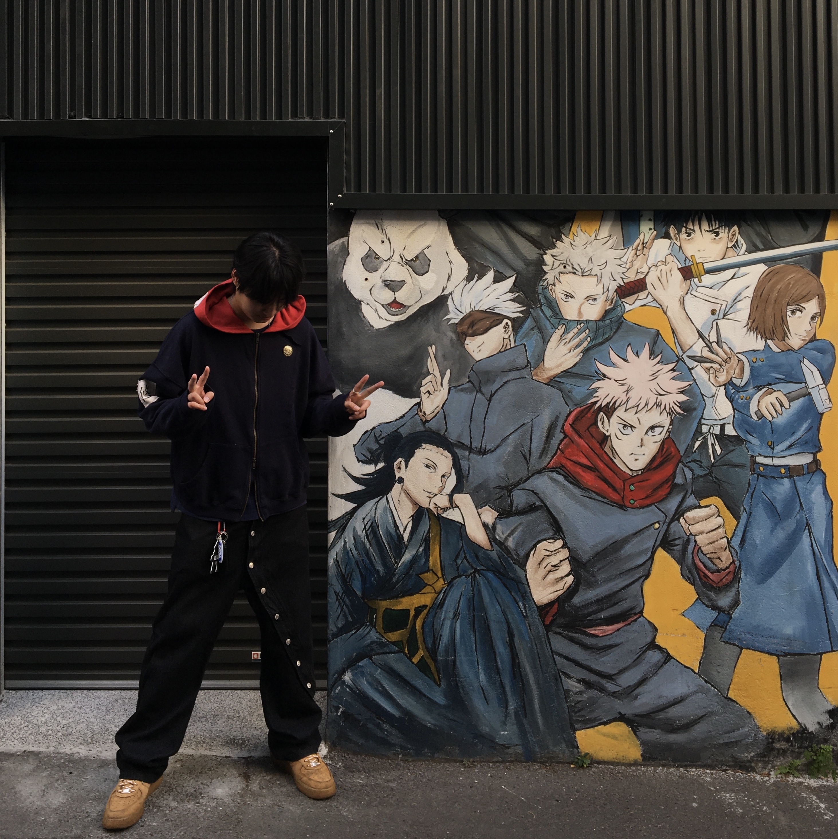 JUJUTSU KAISEN Undermycar Itadori Yuji Patch Vtg Zipped Hoodie Navy, Hysteric Glamour Vixen Girl Key Holder Multi 착용 스타일