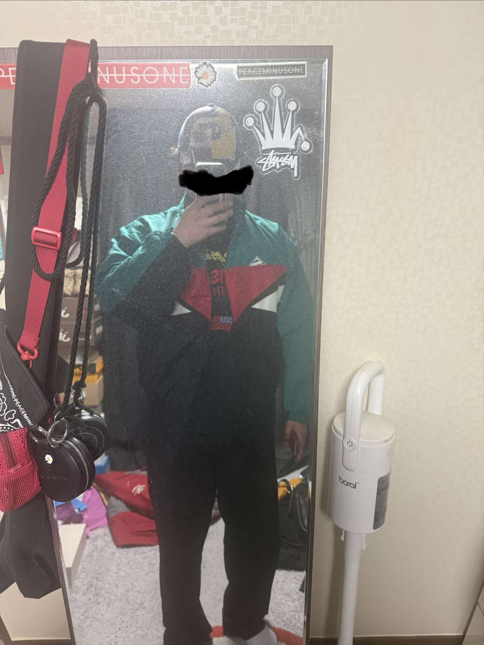 Supreme x MM6 Maison Margiela Split Stadium Jacket Black - 26SS 착용 스타일