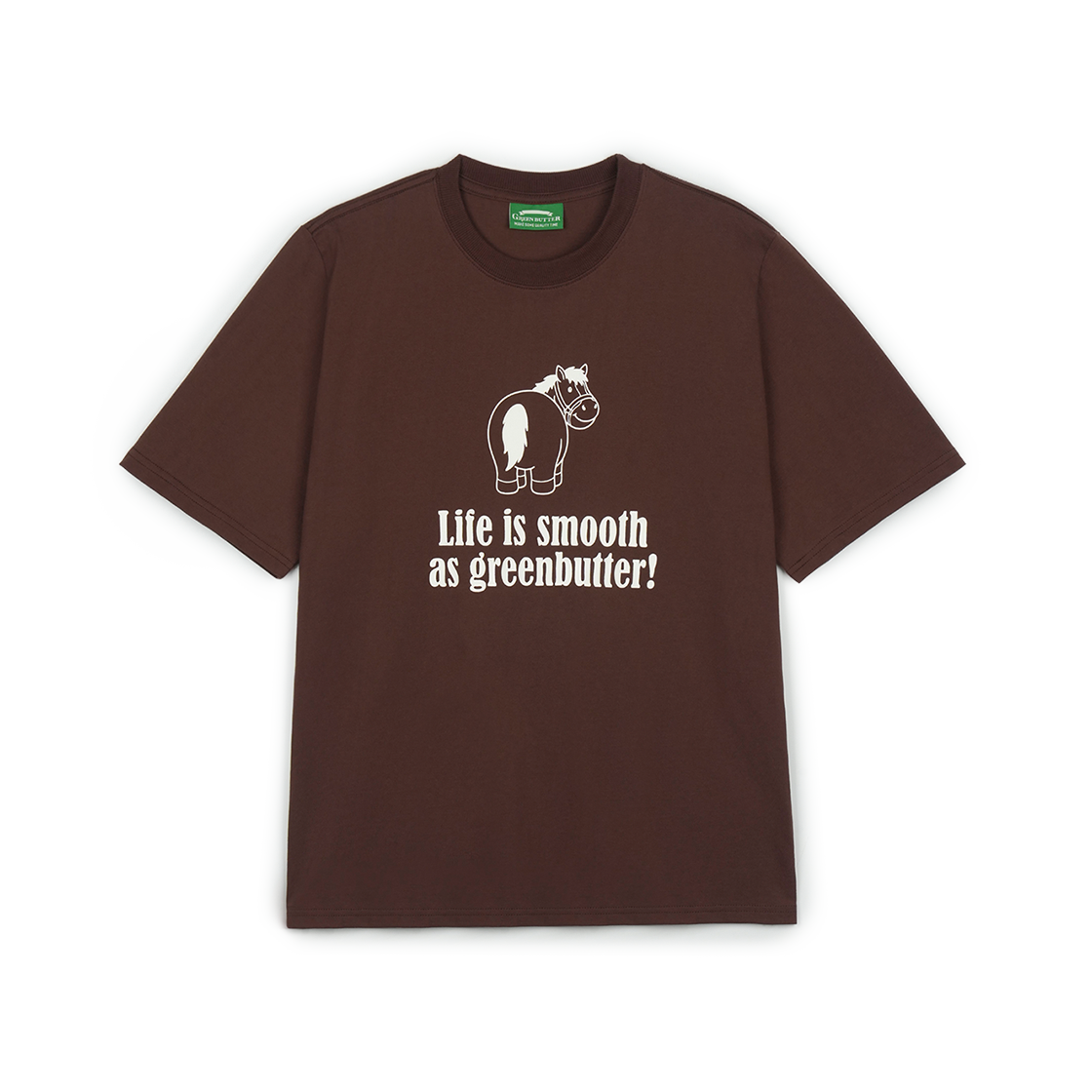 P0000BIM Greenbutter Chubby Horse Tee Chocolate