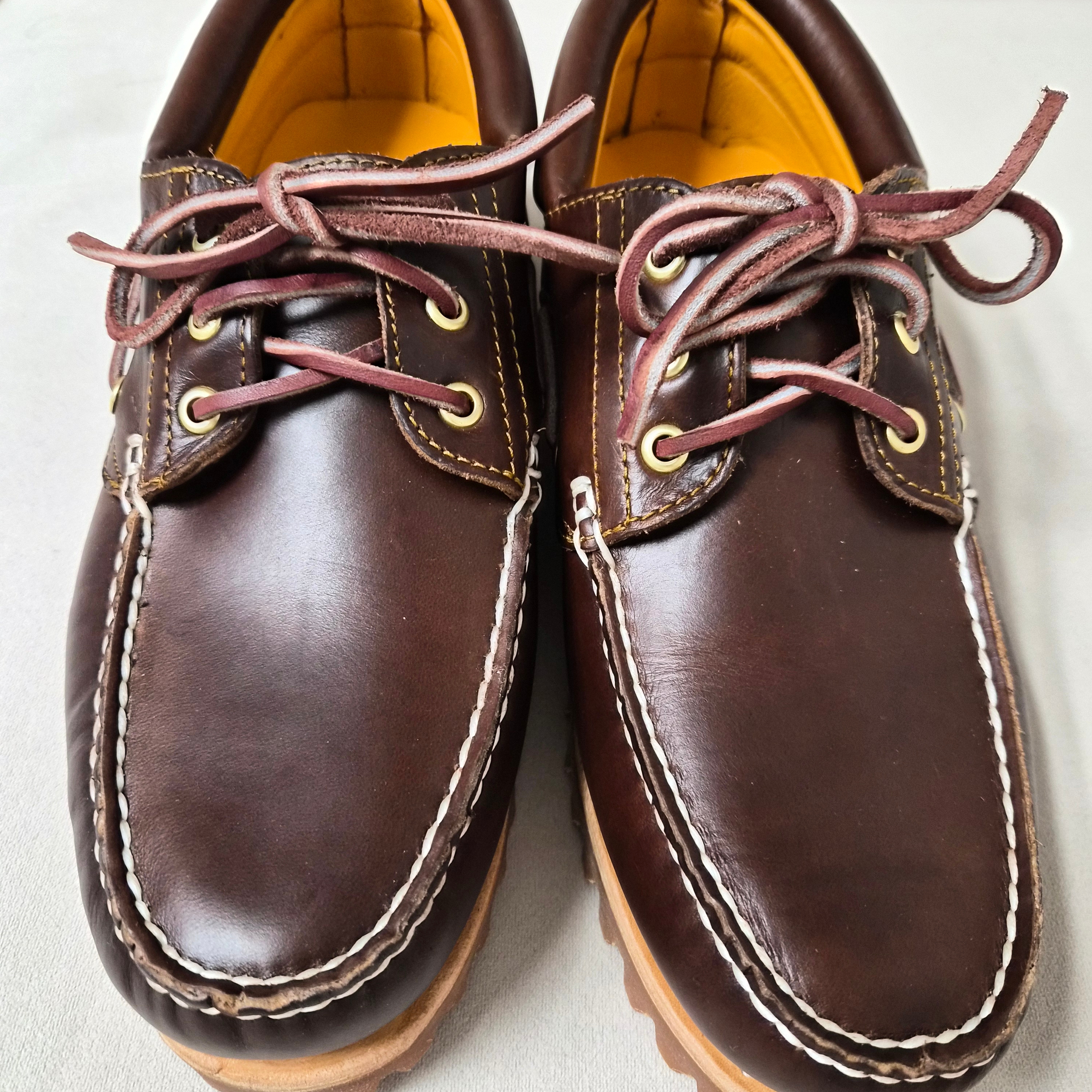 Timberland Classic 3-Eye Boat Shoes Brown - Wide 착용 스타일 - 1