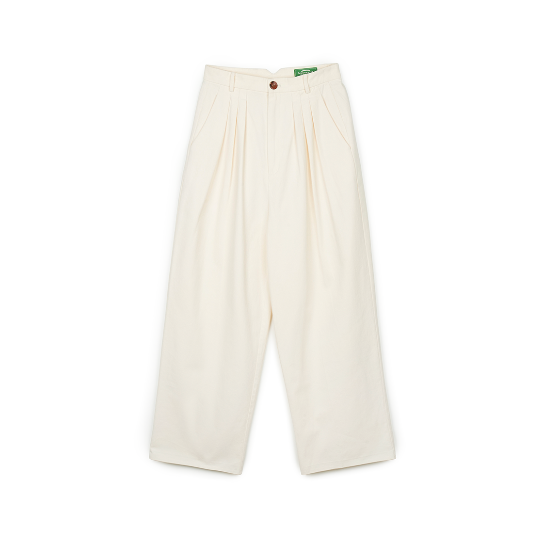 그린버터 릴렉스 클래식 핀턱 팬츠 아이보리(Greenbutter Relaxed Classic Pintuck Pants Ivory)