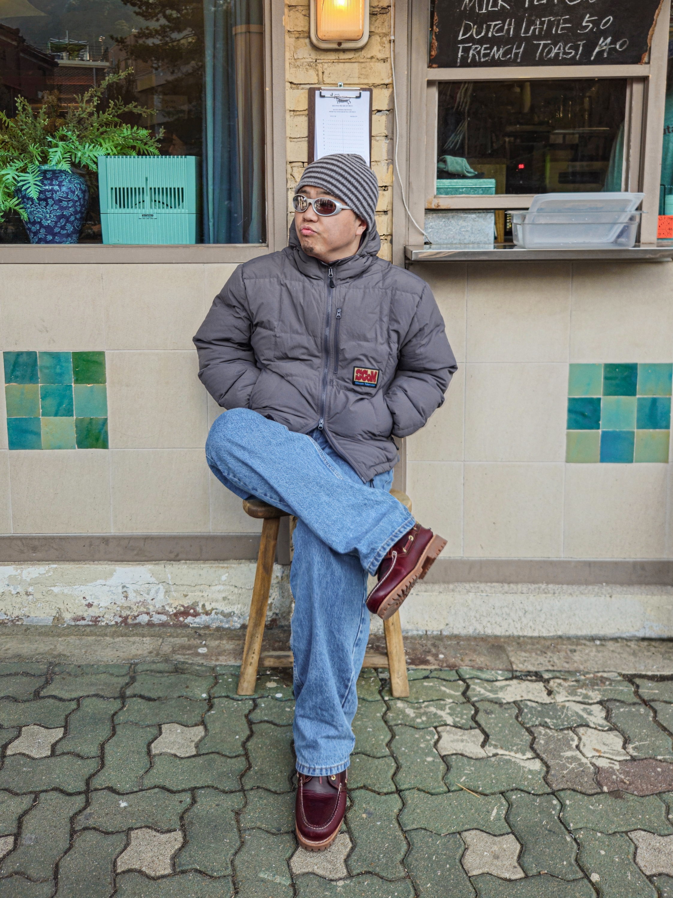 Timberland Classic 3-Eye Boat Shoes Brown - Wide 착용 스타일