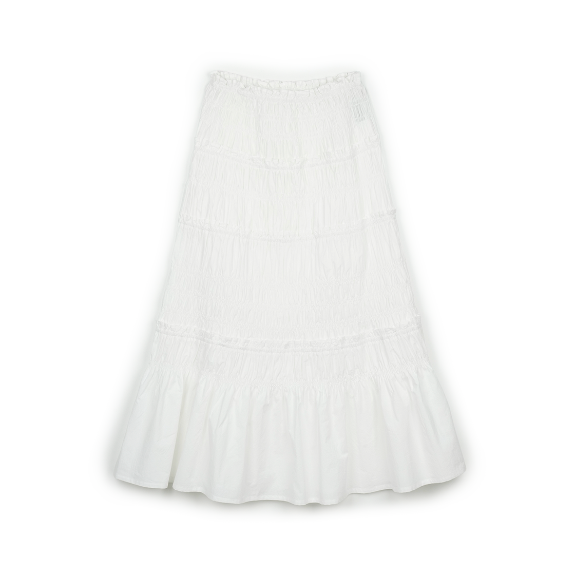 그린버터 셔링 롱 스커트 아이보리(Greenbutter Shirring Long Skirt Ivory)
