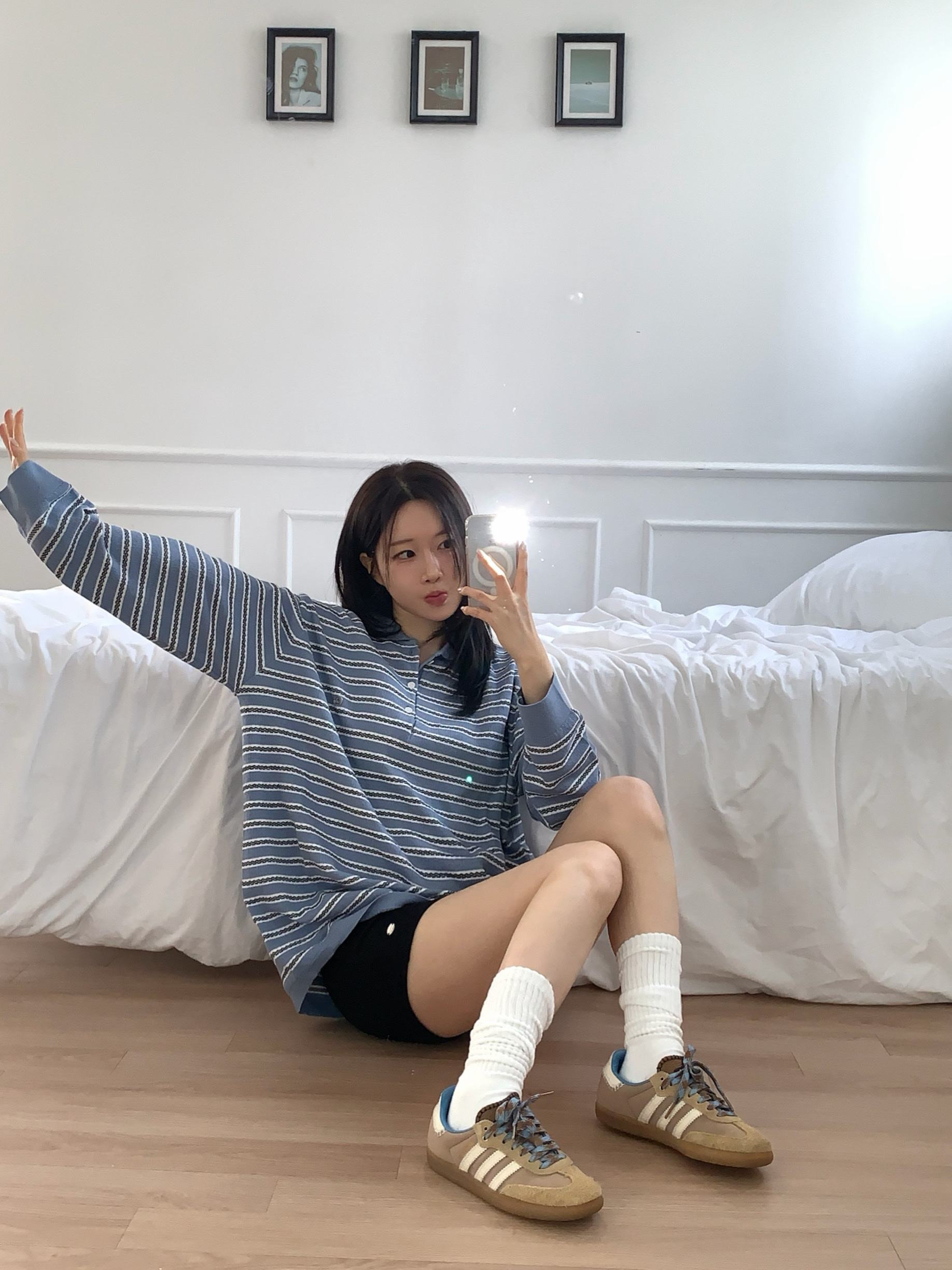 Adidas x Wales Bonner Samba Supplier Colour Wonder White 착용 스타일