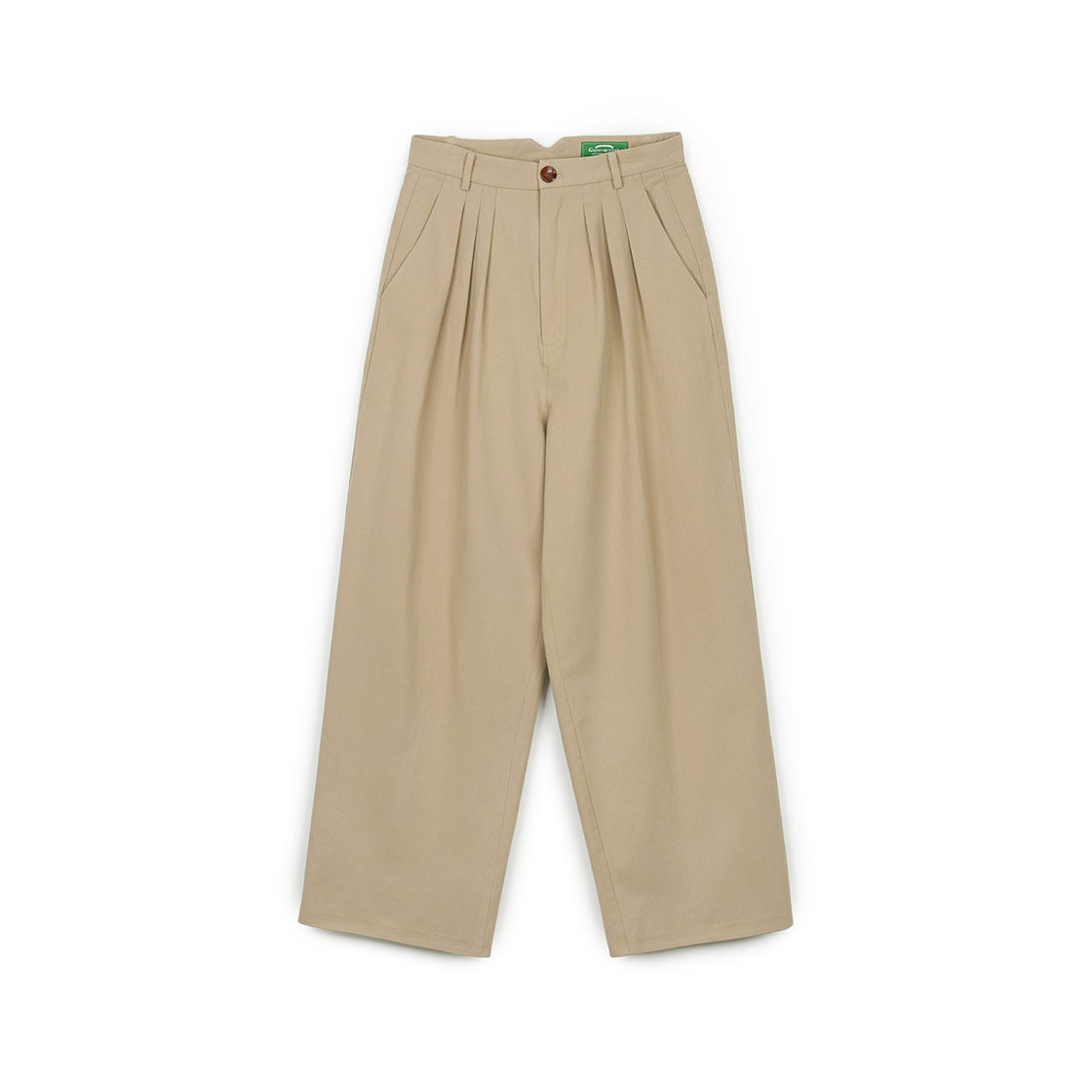 P0000BIH Greenbutter Relaxed Classic Pintuck Pants Beige