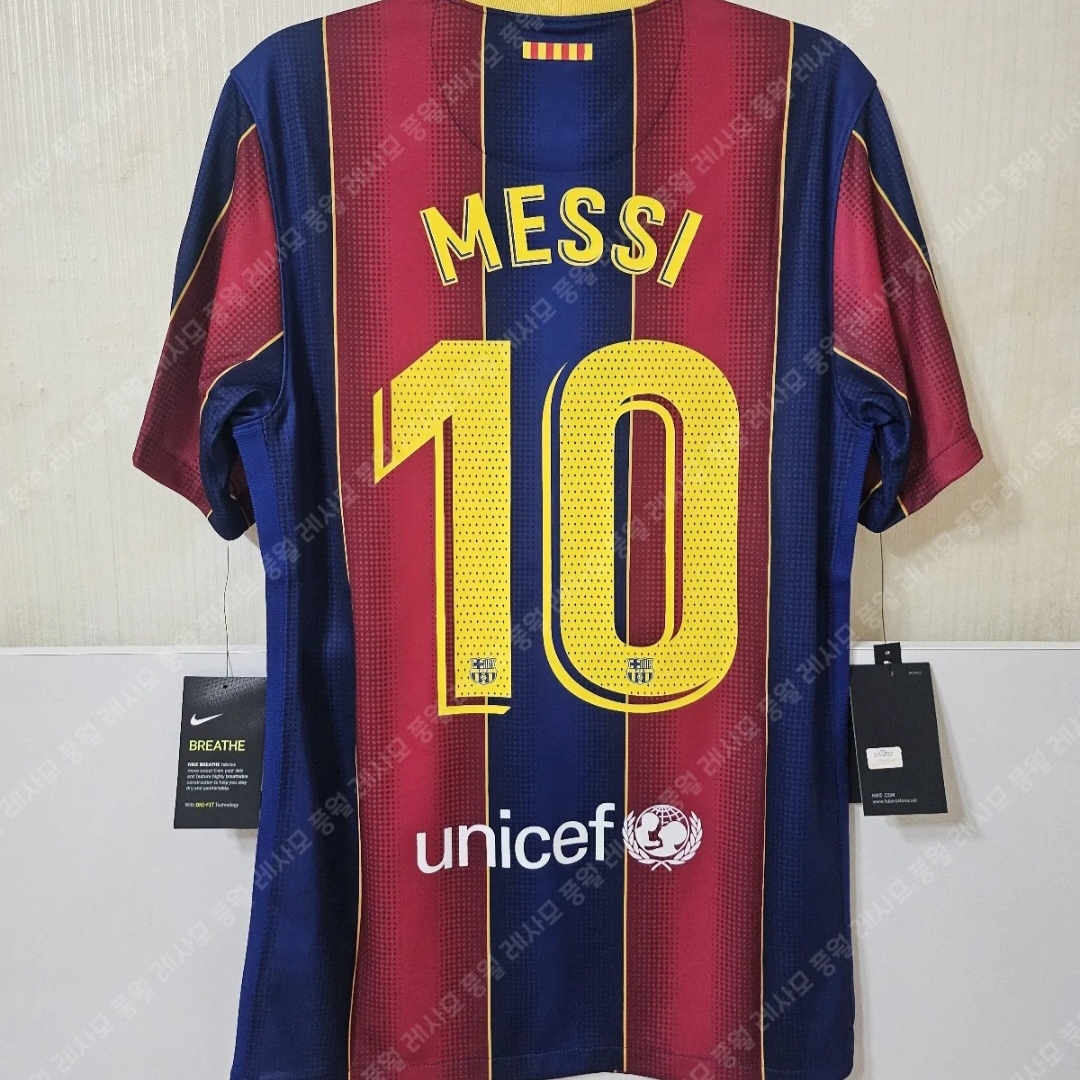 Nike FC Barcelona 2020/21 Dri-Fit Stadium Home Jersey Deep Royal Blue Varsity Maize (Non Marking Ver.) 착용 스타일 - 2