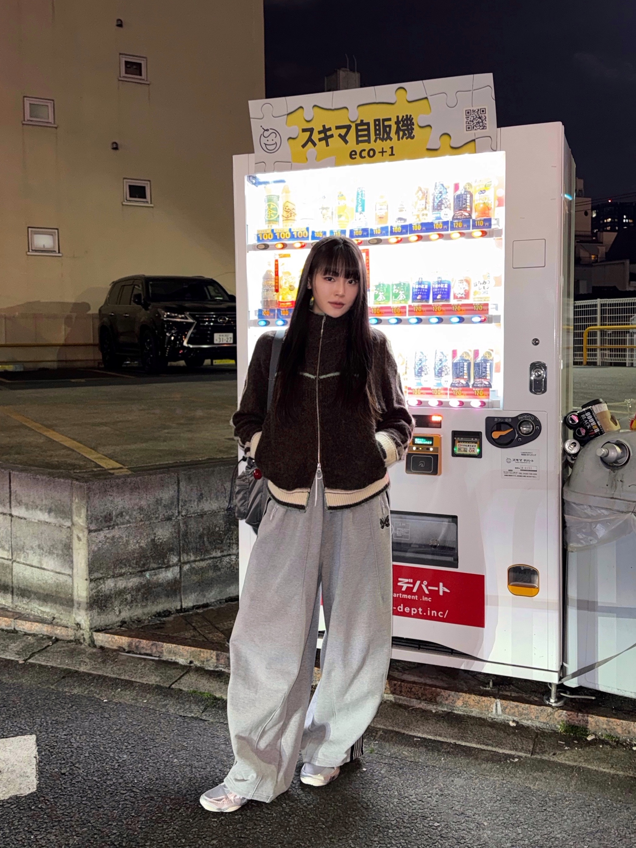 Needles x B'2nd H.D. Track Pants Cotton Jersey Gray, Needles H.D. Track Pants Poly Smooth Black White 착용 스타일