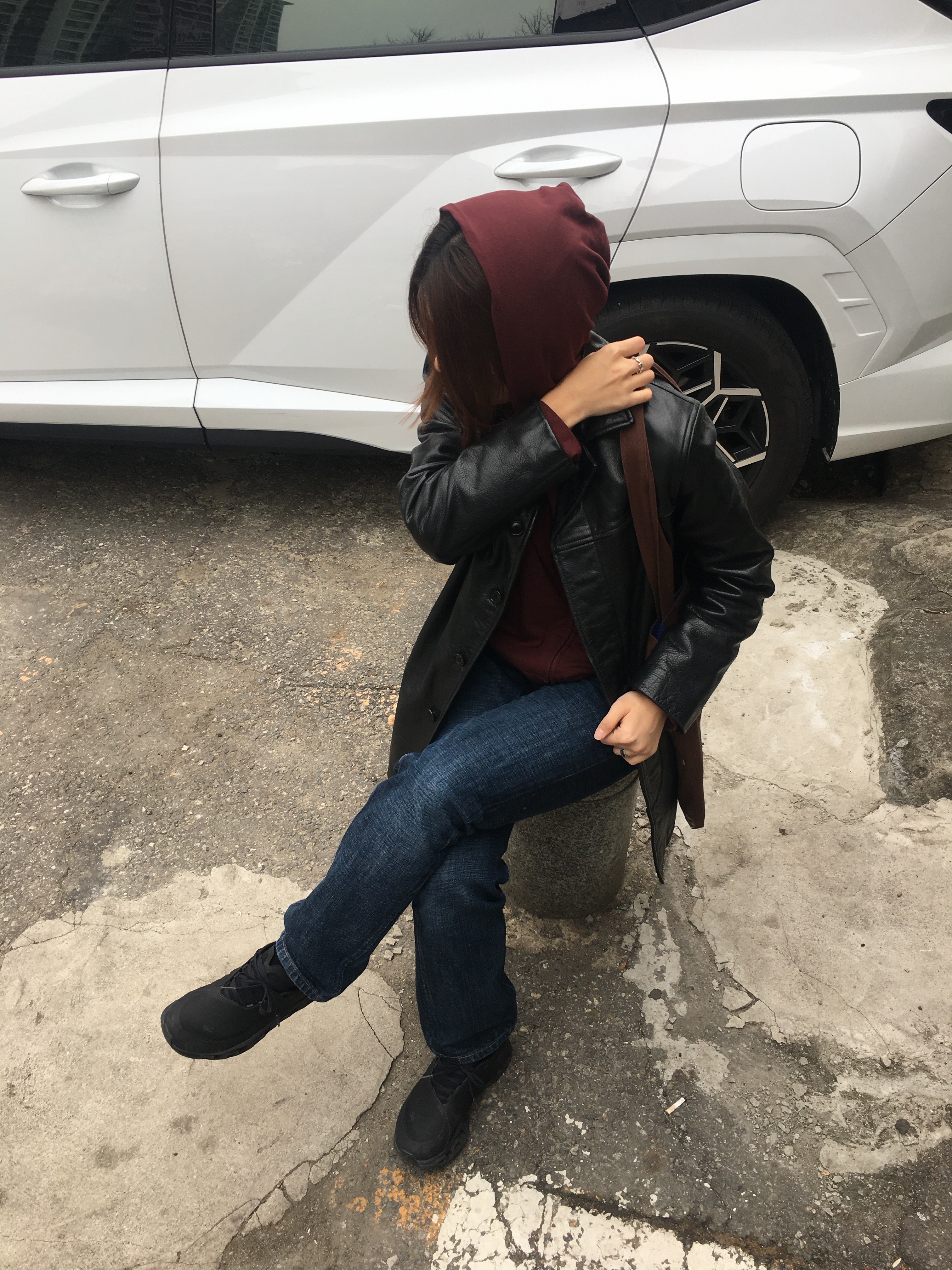 On Running x Post Archive Faction (Paf) Cloudmonster 2 Black Magnet 착용 스타일 - 2