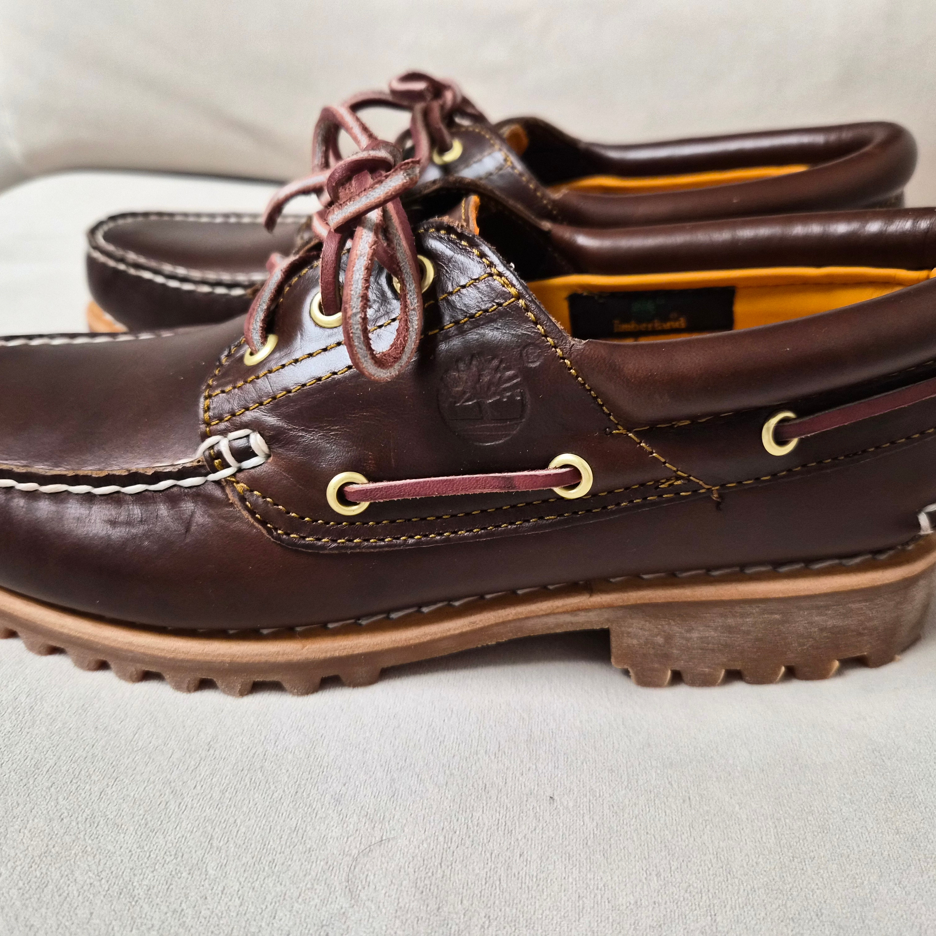 Timberland Classic 3-Eye Boat Shoes Brown - Wide 착용 스타일 - 2