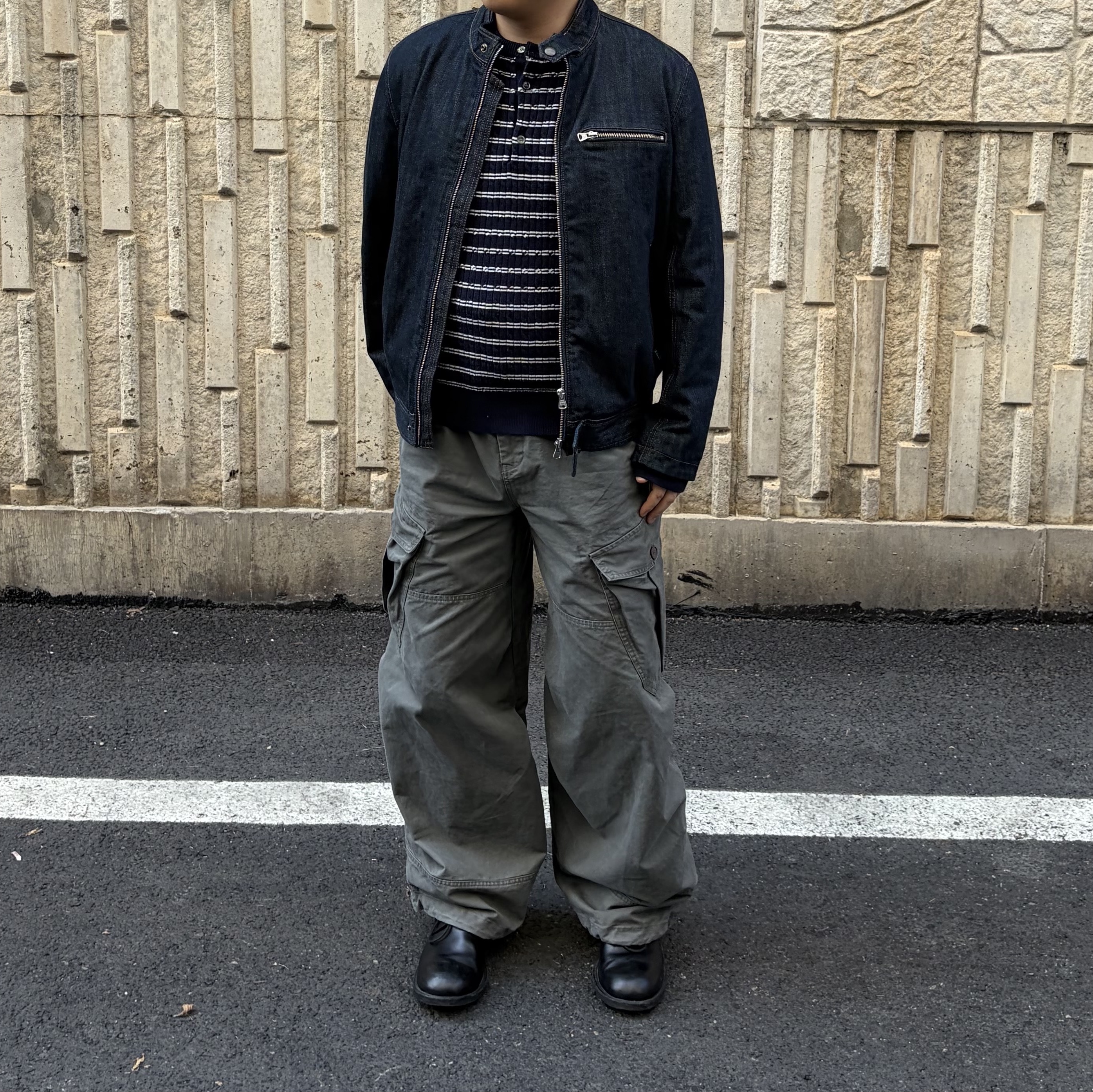 LOSTGARDEN Uniform Washed Derby Black 착용 스타일 - 2