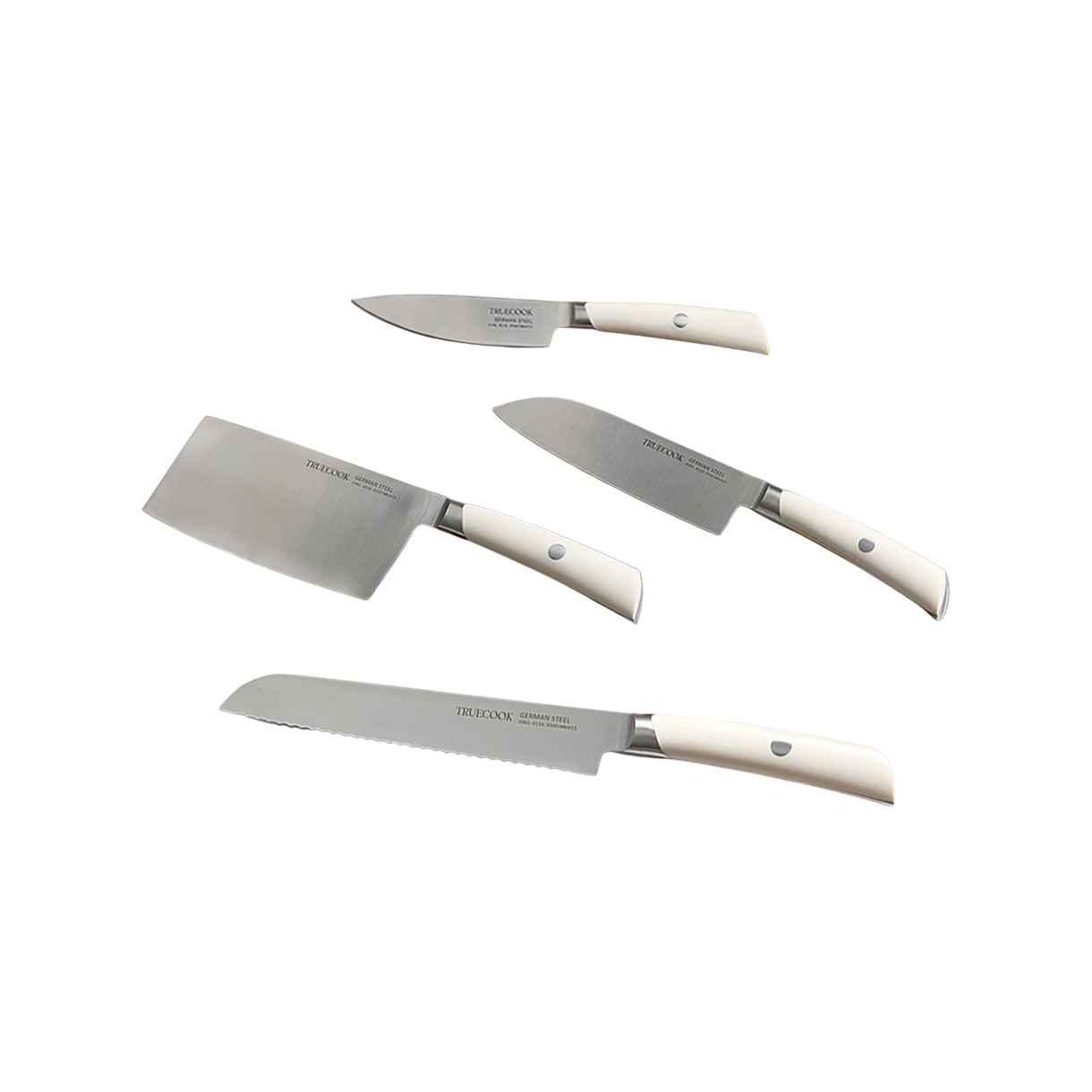 트루쿡 시그니처 화이트 클래식 독일 주방칼 4종 세트(Truecook Premium German Stainless Knife Collection) - 1