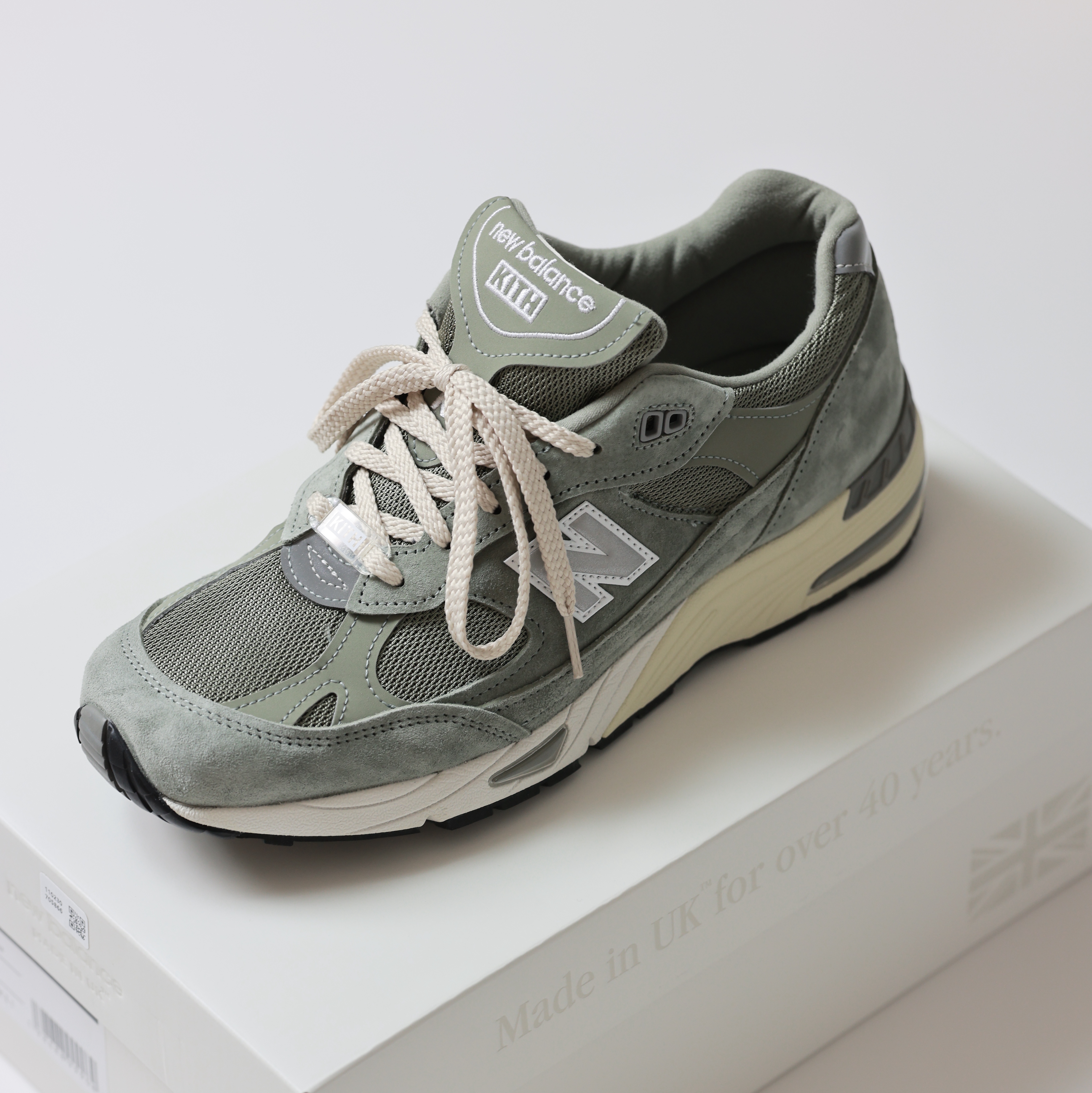 New Balance x Kith 991v1 Made in UK Vetiver 착용 스타일 - 2