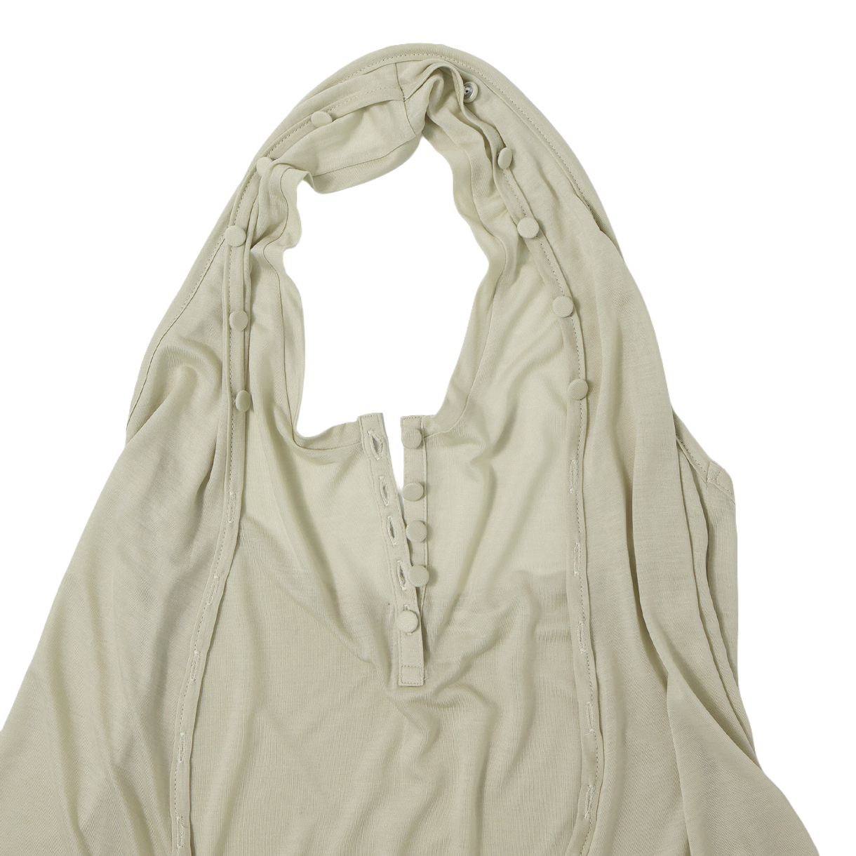 울리카 상투스 우먼 홀터 랩 슬리브리스 옐로우 베이지 - 26SS(Ulika Sanctus Women Halter Wrap Sleeveless Yellow Beige - 26SS) - 3