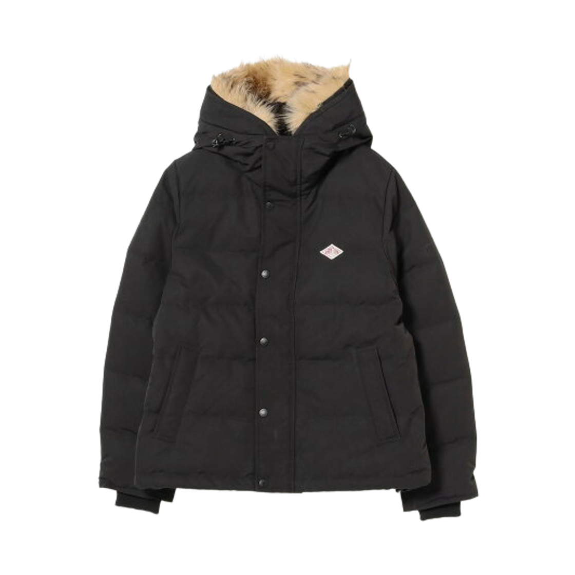 (W) 빔즈 x 단톤 페이크 퍼 후드 자켓 블랙((W) Beams x Danton Fake Fur Hoodie Jacket Black)