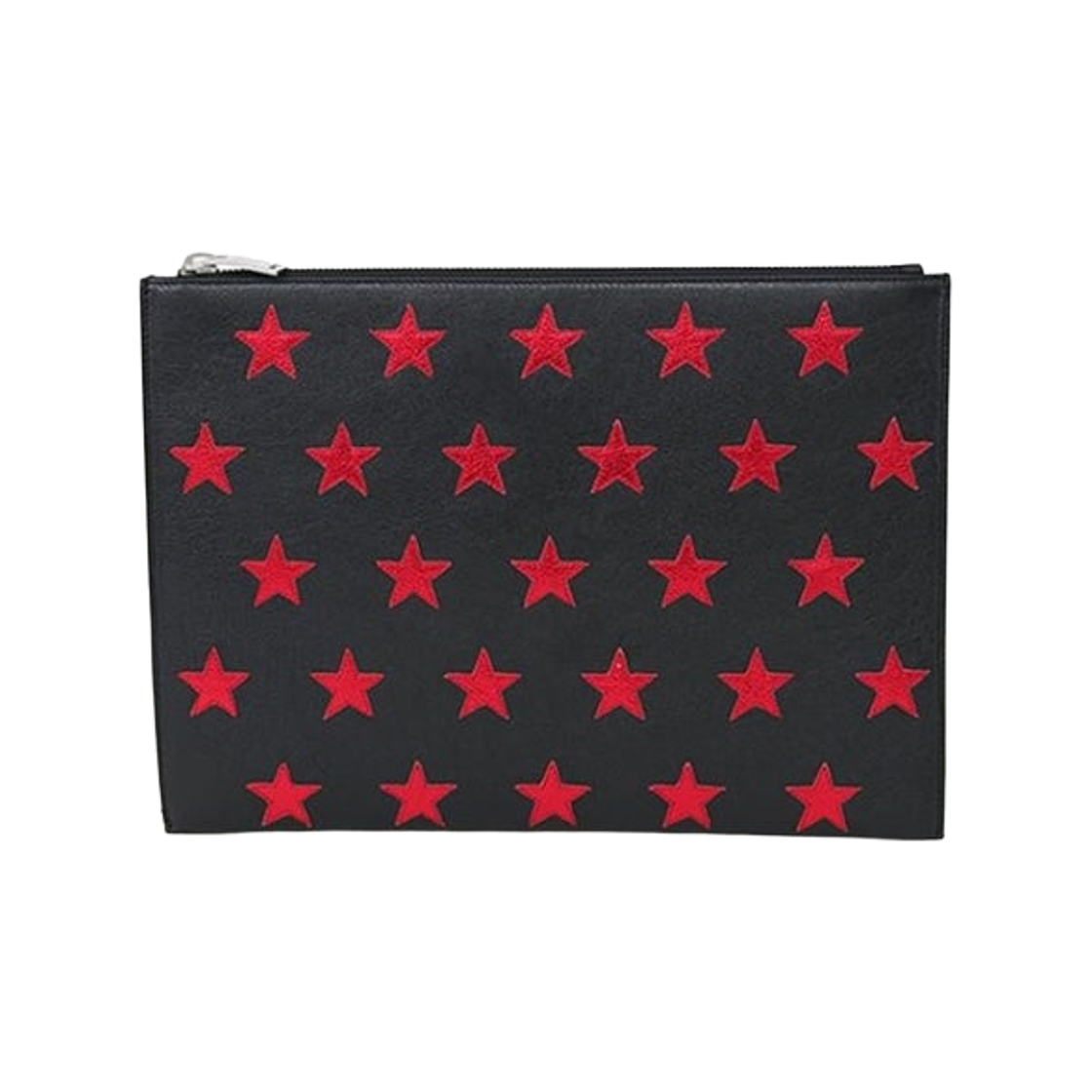 397295-CU0C6-1091 Saint Laurent Rider California Star Patch Pouch Black Red