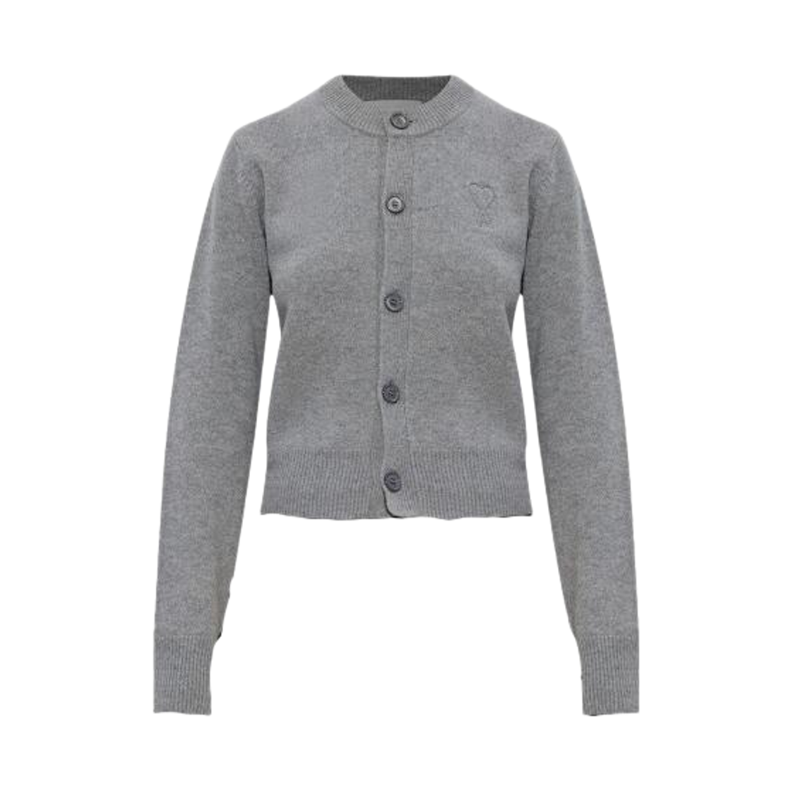 FKC171-KN0071-050 (W) AMI de Coeur Wool Cashmere Knit Cardigan Grey