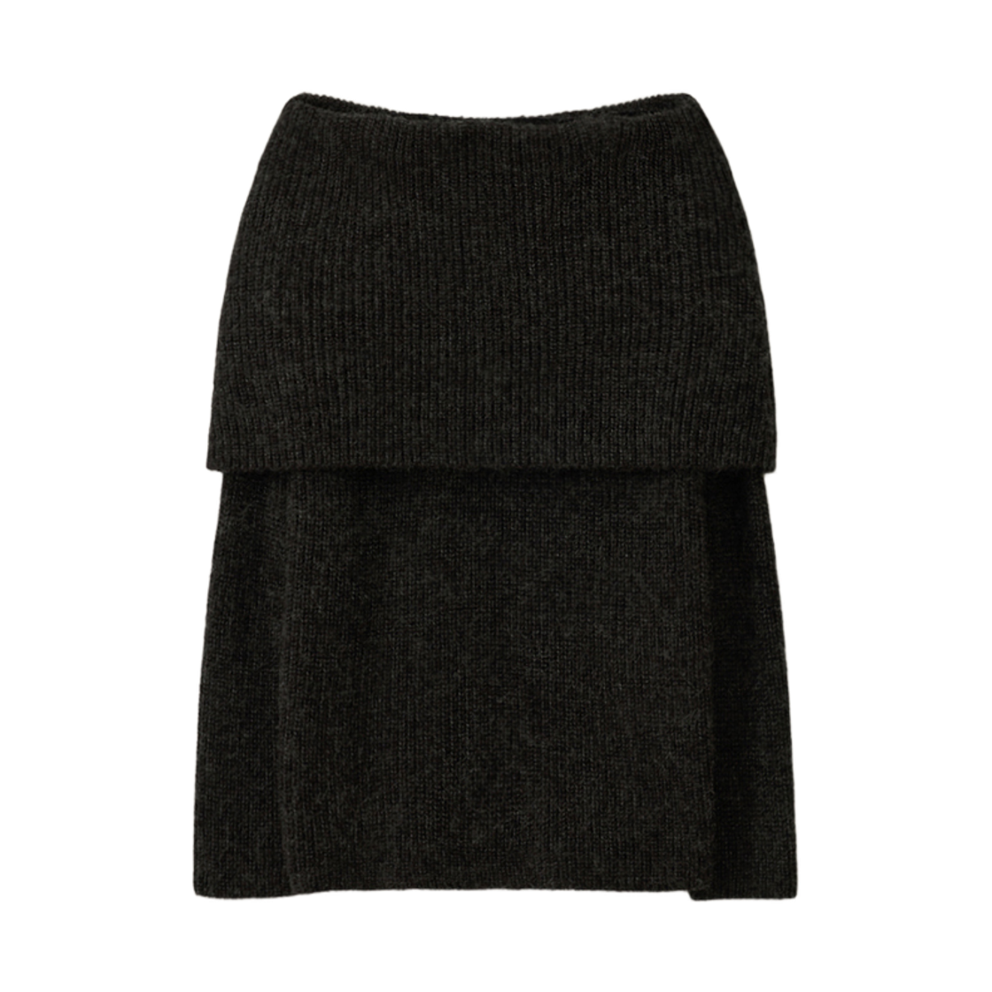 뮈르뮈르 리스 모헤어 와이드 오프숄더 니트 차콜(Murmure Riss Mohair Wide Off-Shoulder Knit Charcoal)