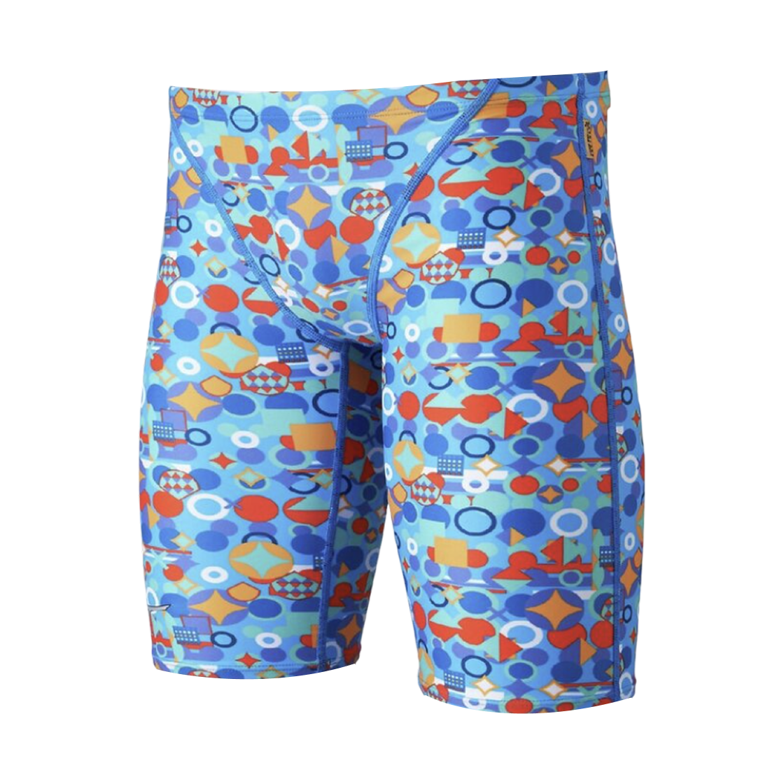 (키즈) 미즈노 경영 연습용 하프 스패츠 블루((Kids) Mizuno Competitive Swimming Practice Half Spats Blue) - 1