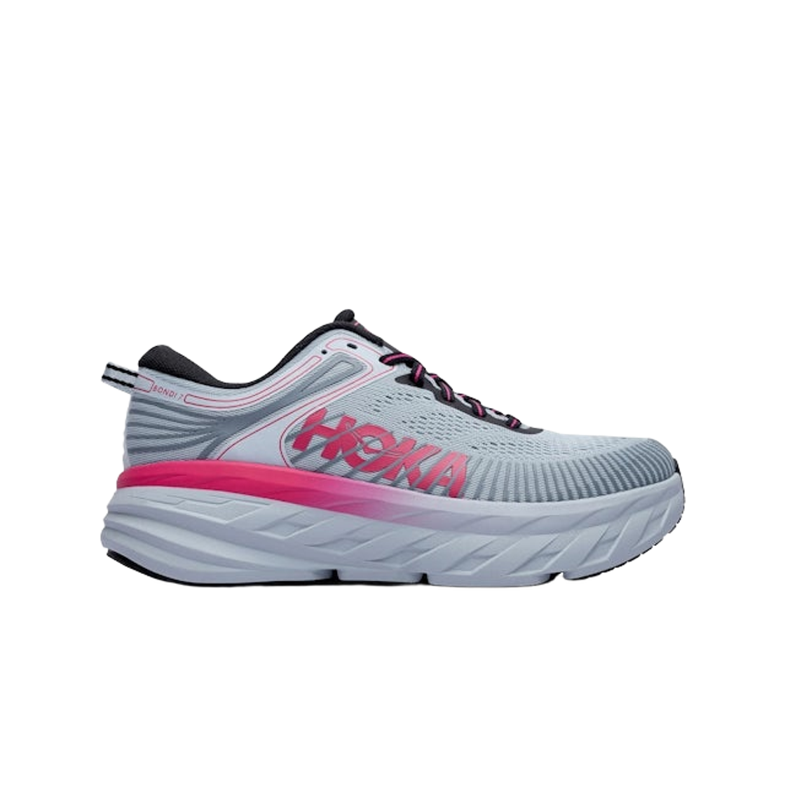 1110519-MRH (W) Hoka Bondi 7 Mineral Blue Rhubarb