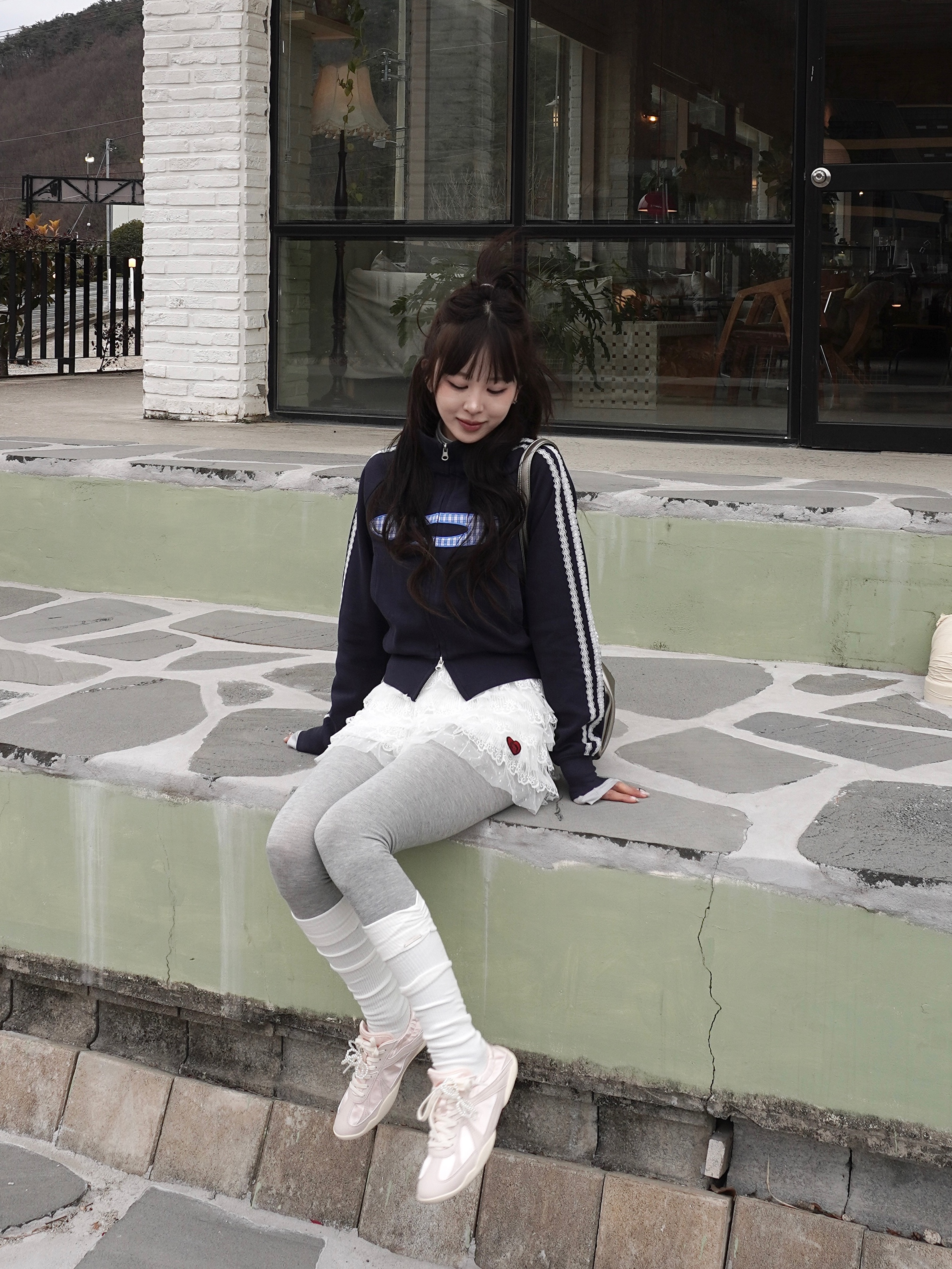 [6% 적립] FILA Glio Pink 착용 스타일 - 6