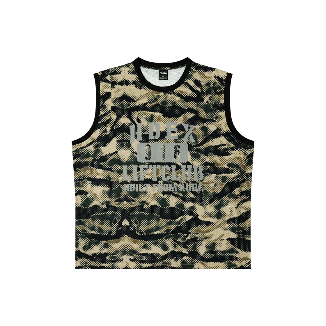 에이치덱스 리프트 카모 매쉬 슬리브리스 카키 카모(HDEX Lift Camo Mesh Sleeveless Khaki Camo)