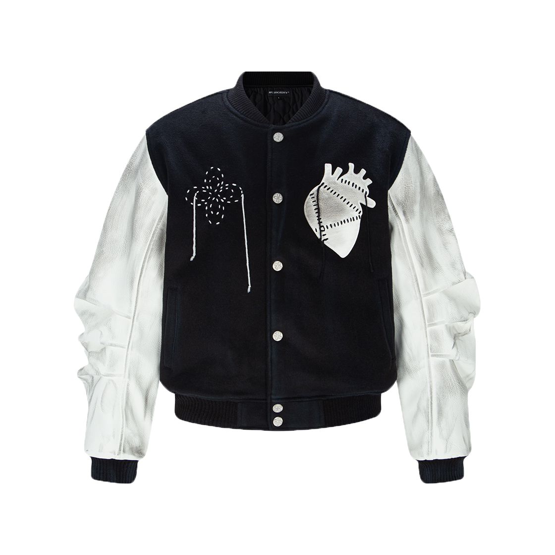써저리 클로버 펄스 바시티 자켓 더티(Surgery Clover Pulse Varsity Jacket Dirty)