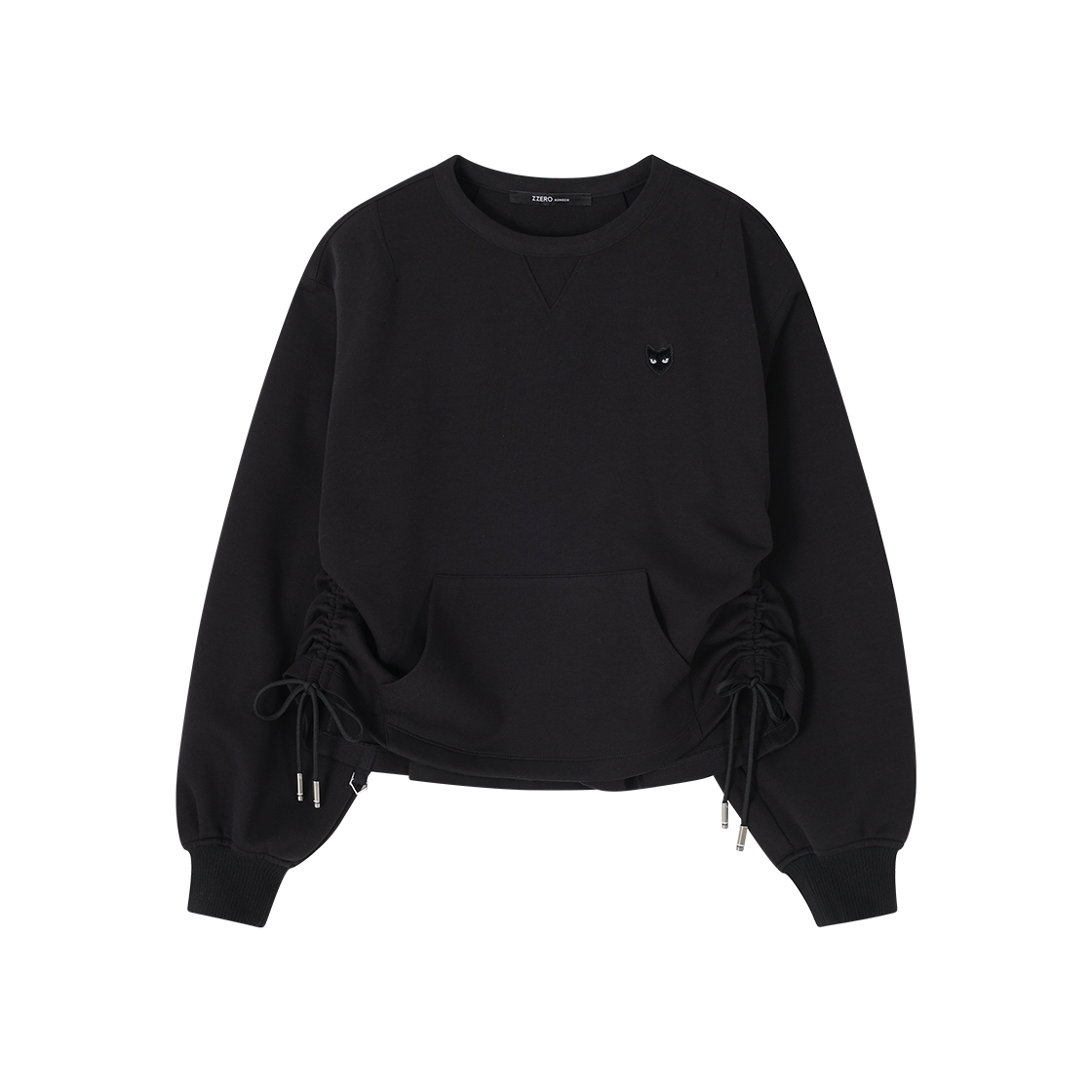 WI2TS800BK (W) SONGZIO ZZERO Flare String Crewneck Black