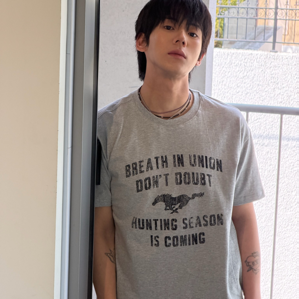 아모우 빈티지 홀스 하프 티셔츠 그레이(AMOU Vintage Horse Half T-Shirts Gray) - 4