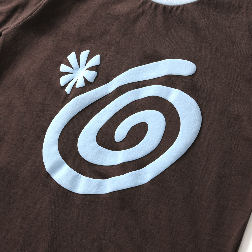 아모우 몰리 링거 티셔츠 브라운(AMOU Molly Ringer T-Shirts Brown) - 2