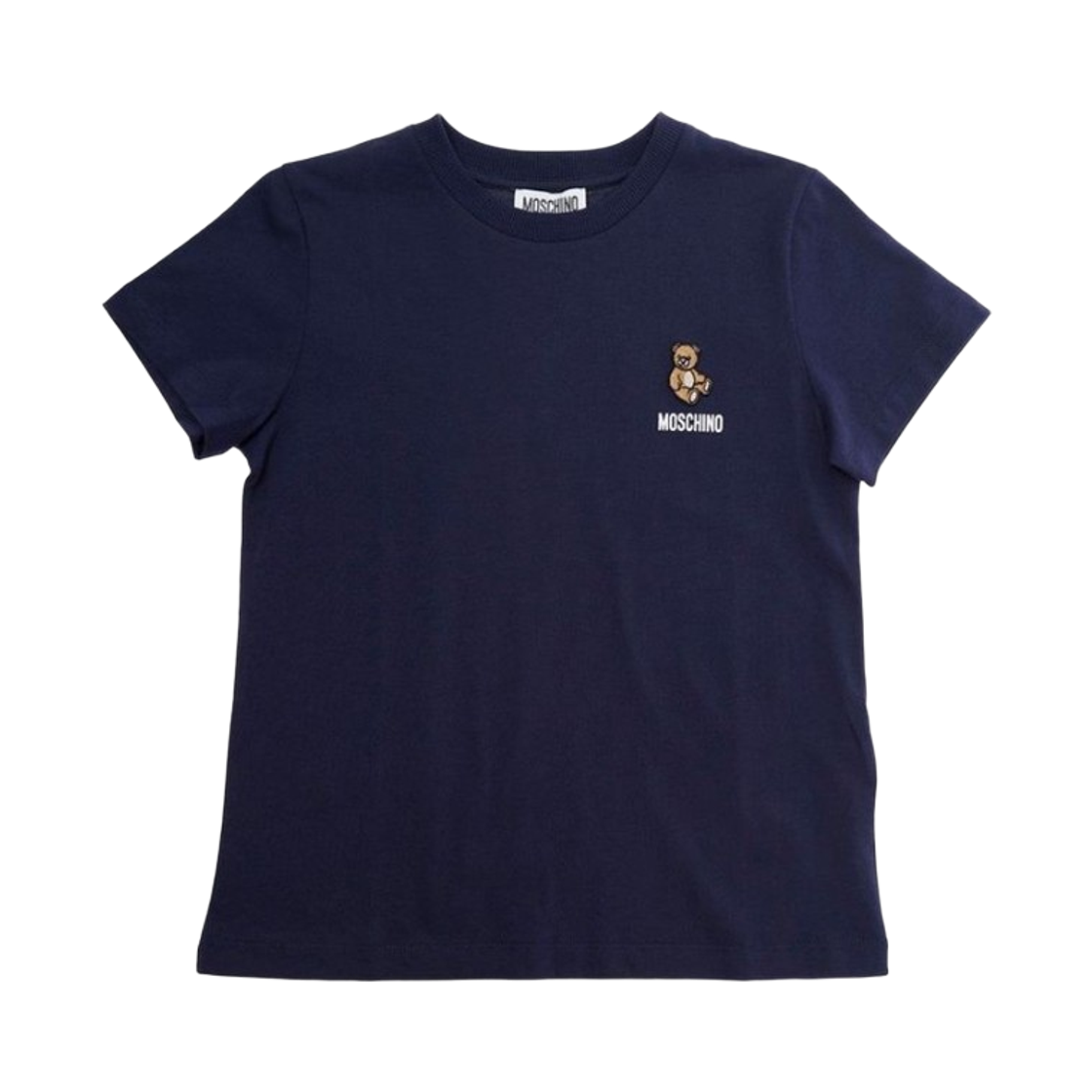 (키즈) 모스키노 테디 베어 자수 티셔츠 네이비((Kids) Moschino Teddy Bear Embroidery T-Shirt Navy)