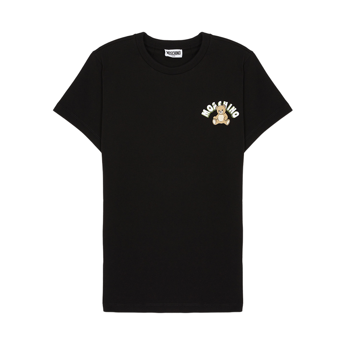 (키즈) 모스키노 로고 숏슬리브 티셔츠 블랙((Kids) Moschino Logo Short Sleeve T-Shirt Black)