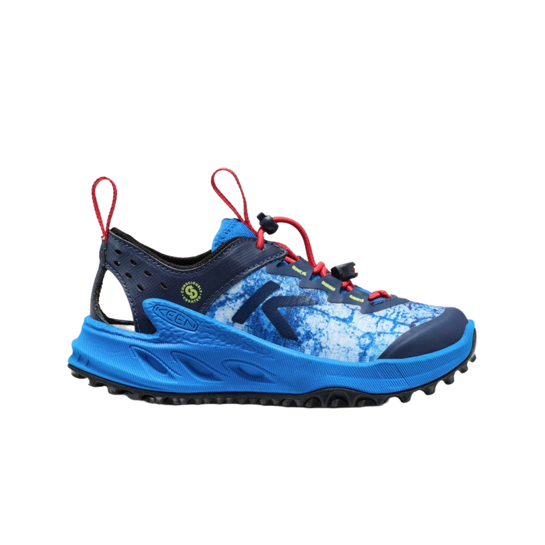 1031998 (Kids) Keen Zionic ADV Sandal Precious Blue Racing Red