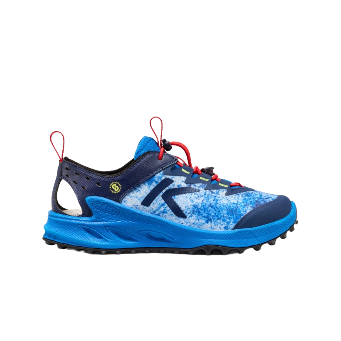 1031983 (Kids) Keen Zionic ADV Sandal Precious Blue Racing Red